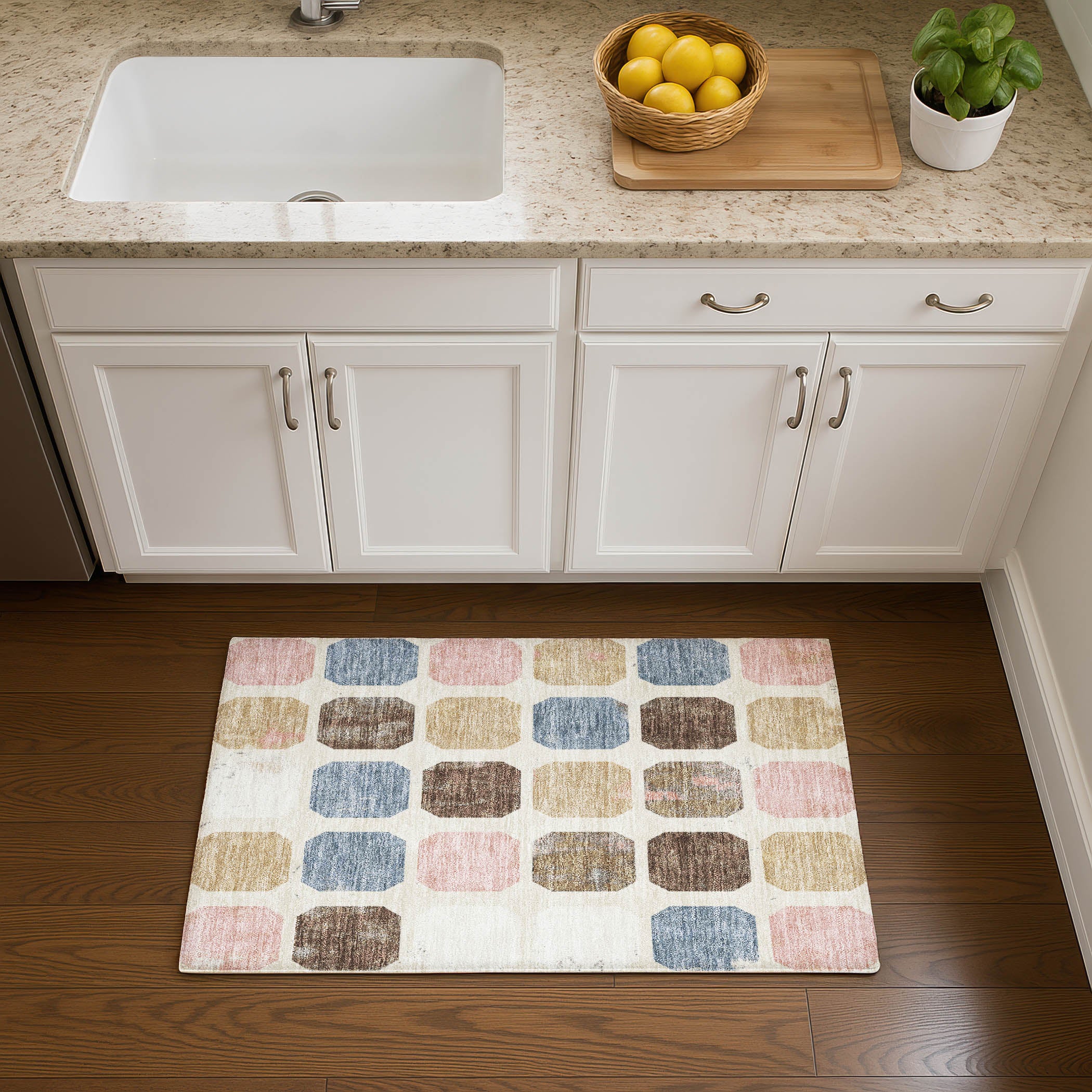 Athens Machine Washable Transitional Linen Ivory Rug 1'8" x 2'6" #shape_Rectangle