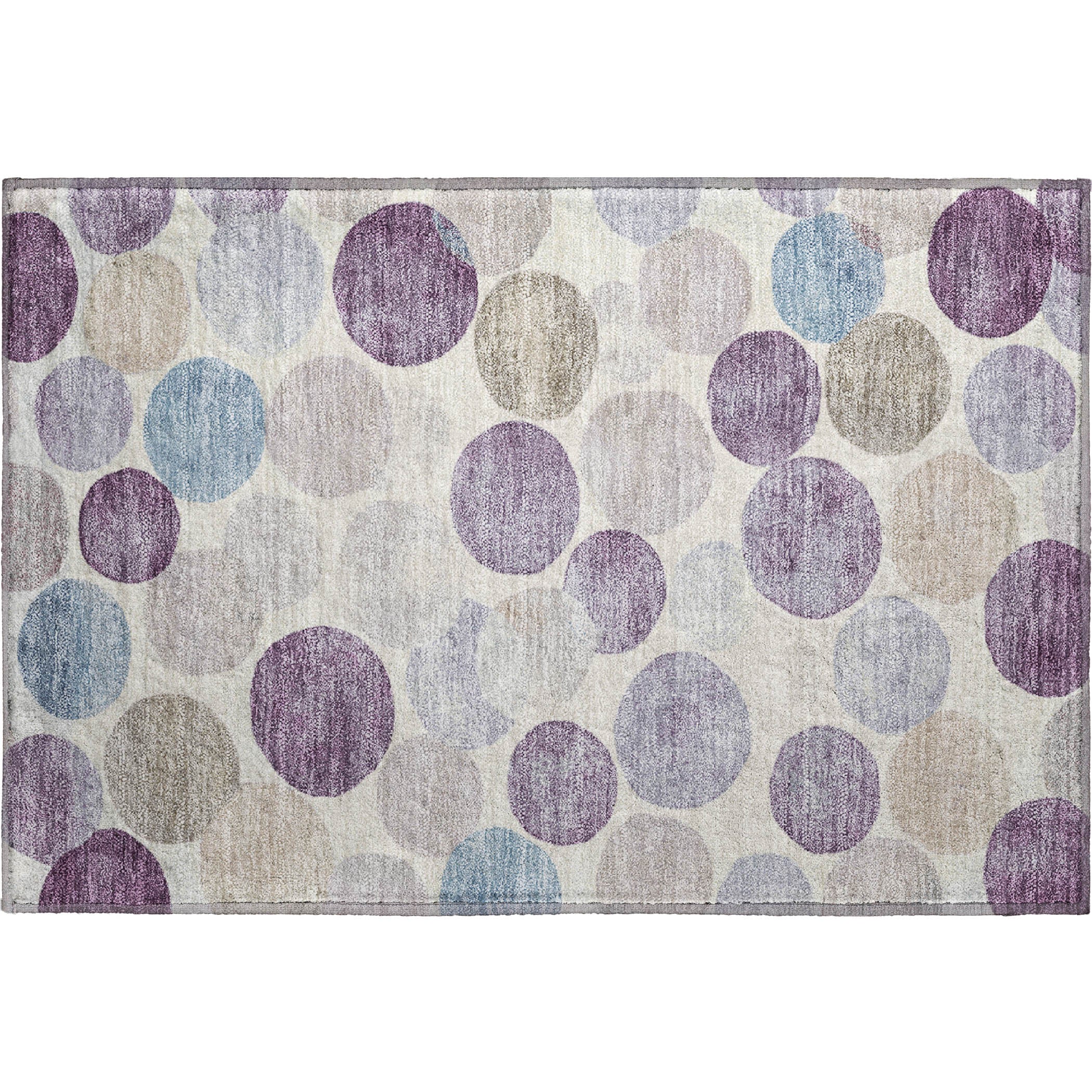 Tallinn Machine Washable Transitional Plum Purple Rug 1'8" x 2'6" #shape_Rectangle
