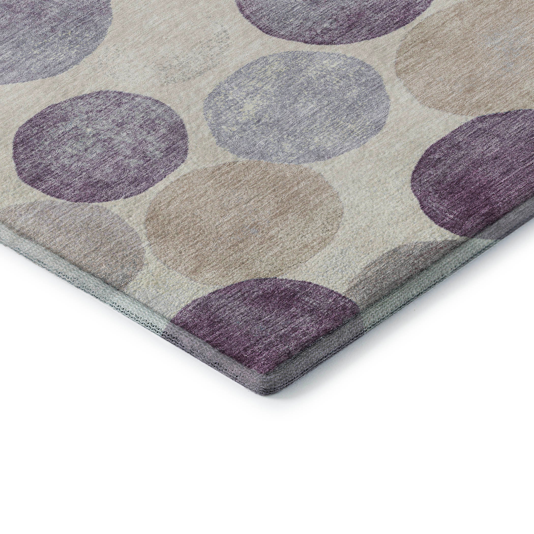 Tallinn Machine Washable Transitional Plum Purple Rug 1'8" x 2'6" #shape_Rectangle