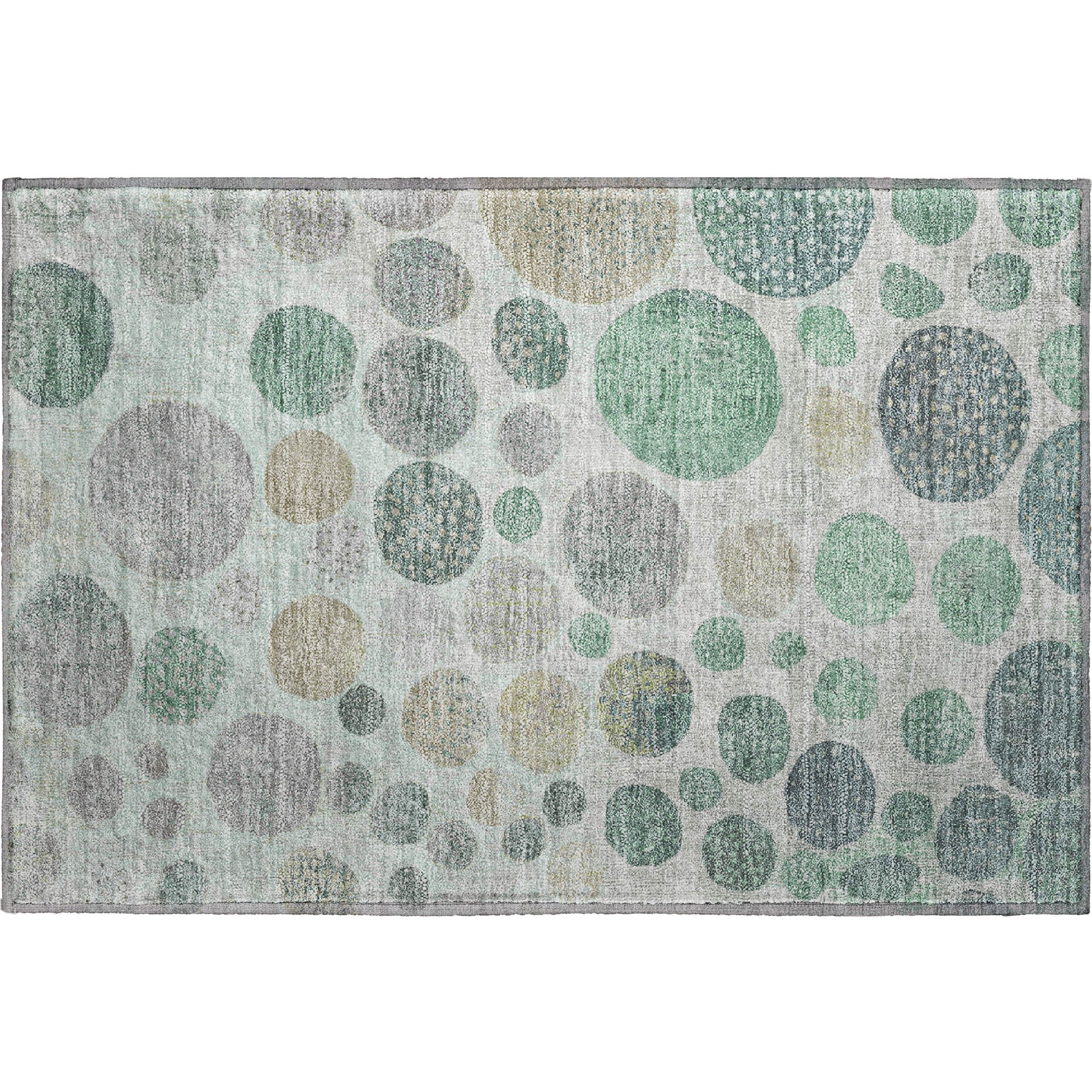 Sintra Machine Washable Transitional Sage Green Rug 1'8" x 2'6" #shape_Rectangle