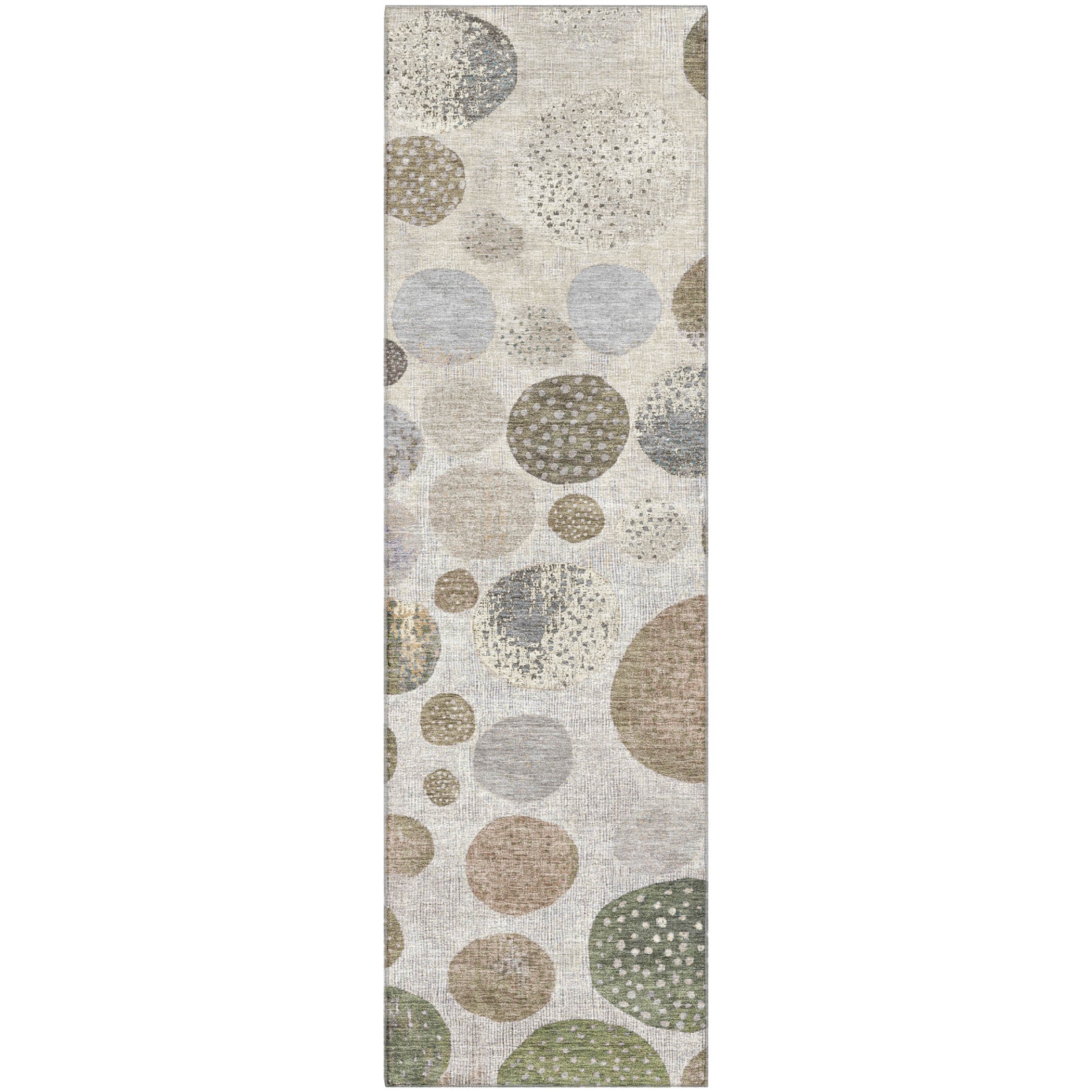 Sintra Machine Washable Transitional Taupe Brown Rug 2'3" x 7'6" #shape_Runner
