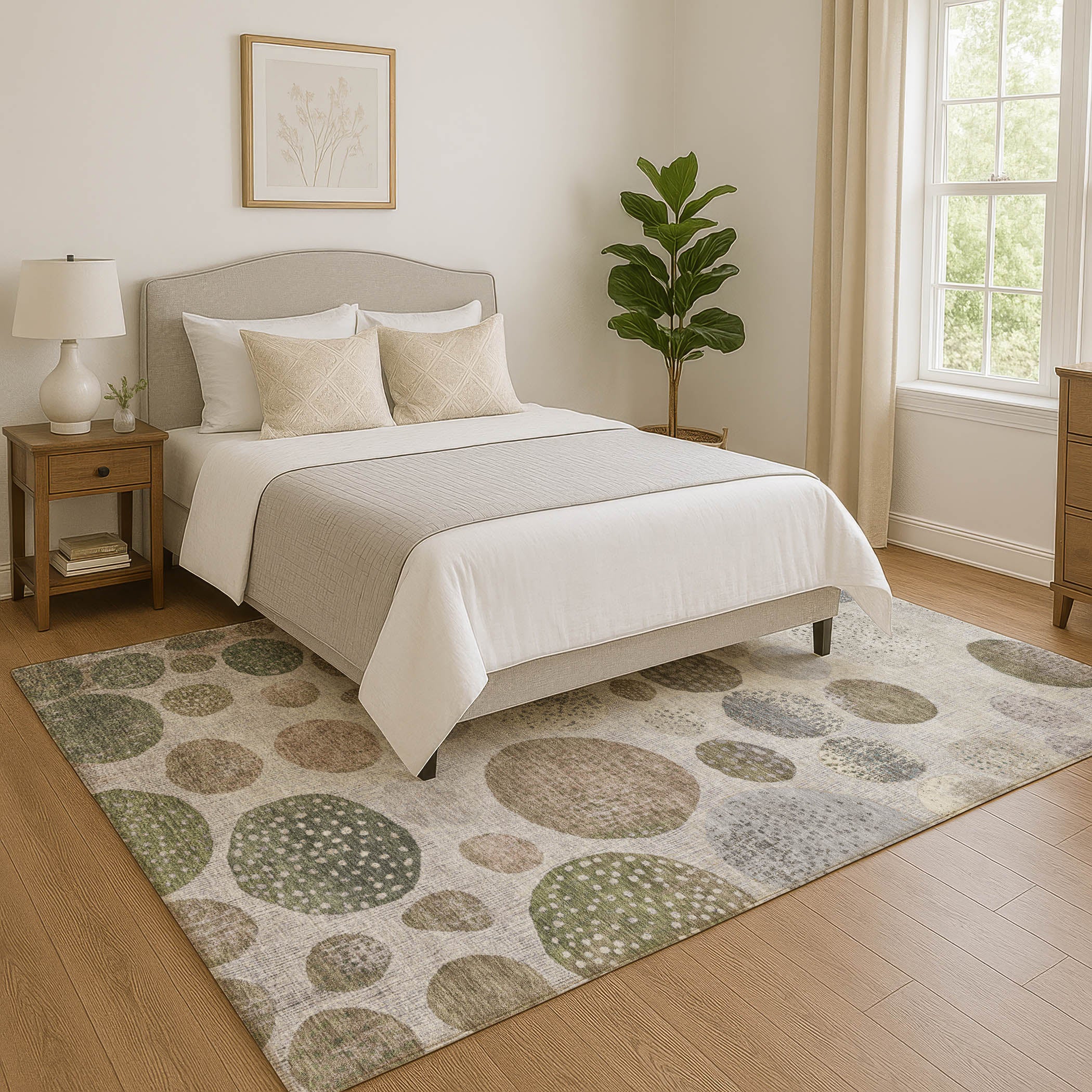 Sintra Machine Washable Transitional Taupe Brown Rug 2'6" x 3'10" #shape_Rectangle