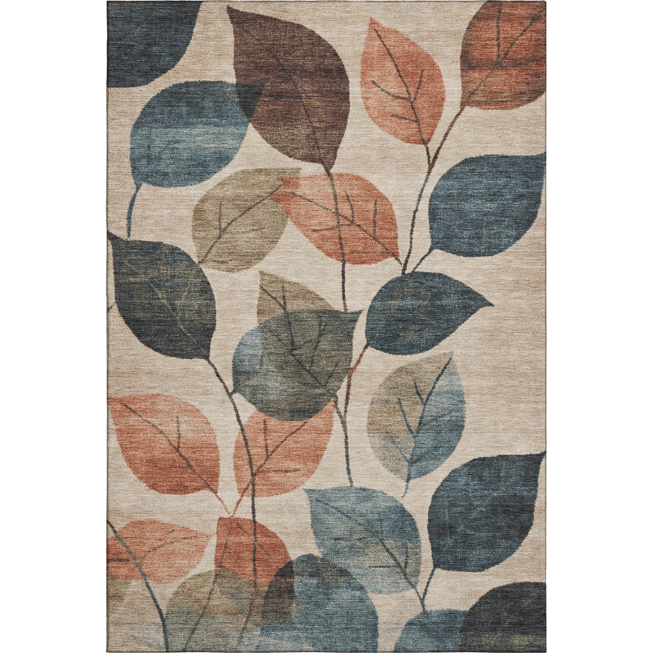 Bruges Machine Washable Transitional Beige Brown Rug 2'6" x 3'10" #shape_Rectangle