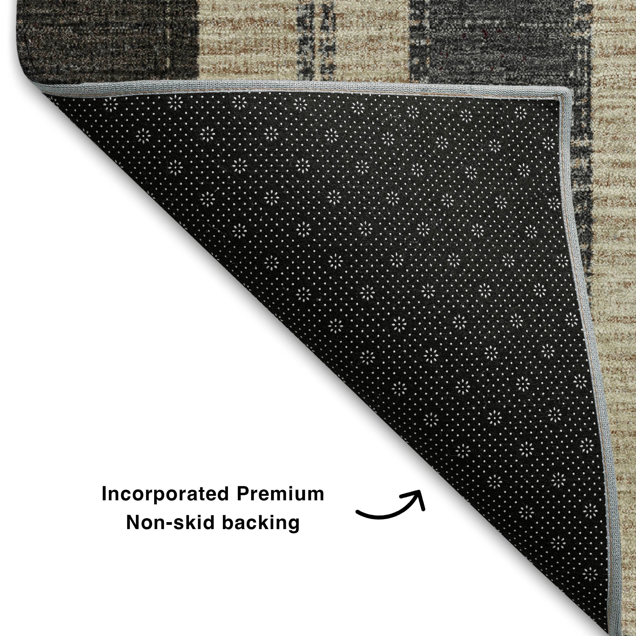 Bogota Machine Washable Transitional Black Rug 1'8" x 2'6" #shape_Rectangle