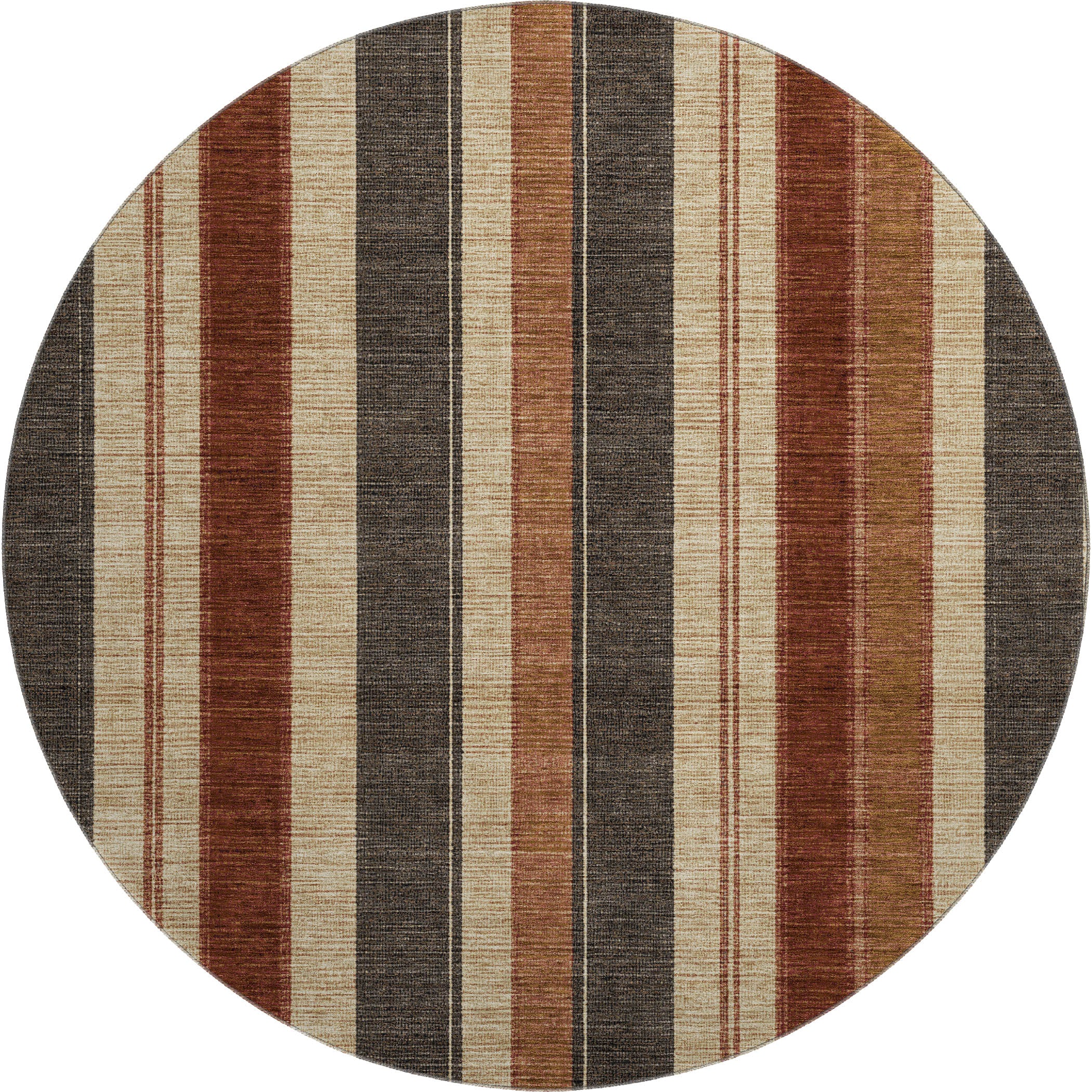 Bogota Machine Washable Transitional Chocolate Brown Rug 8' x 8' #shape_Round