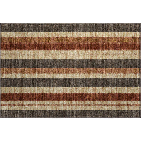 Bogota Machine Washable Transitional Chocolate Brown Rug 1'8" x 2'6"