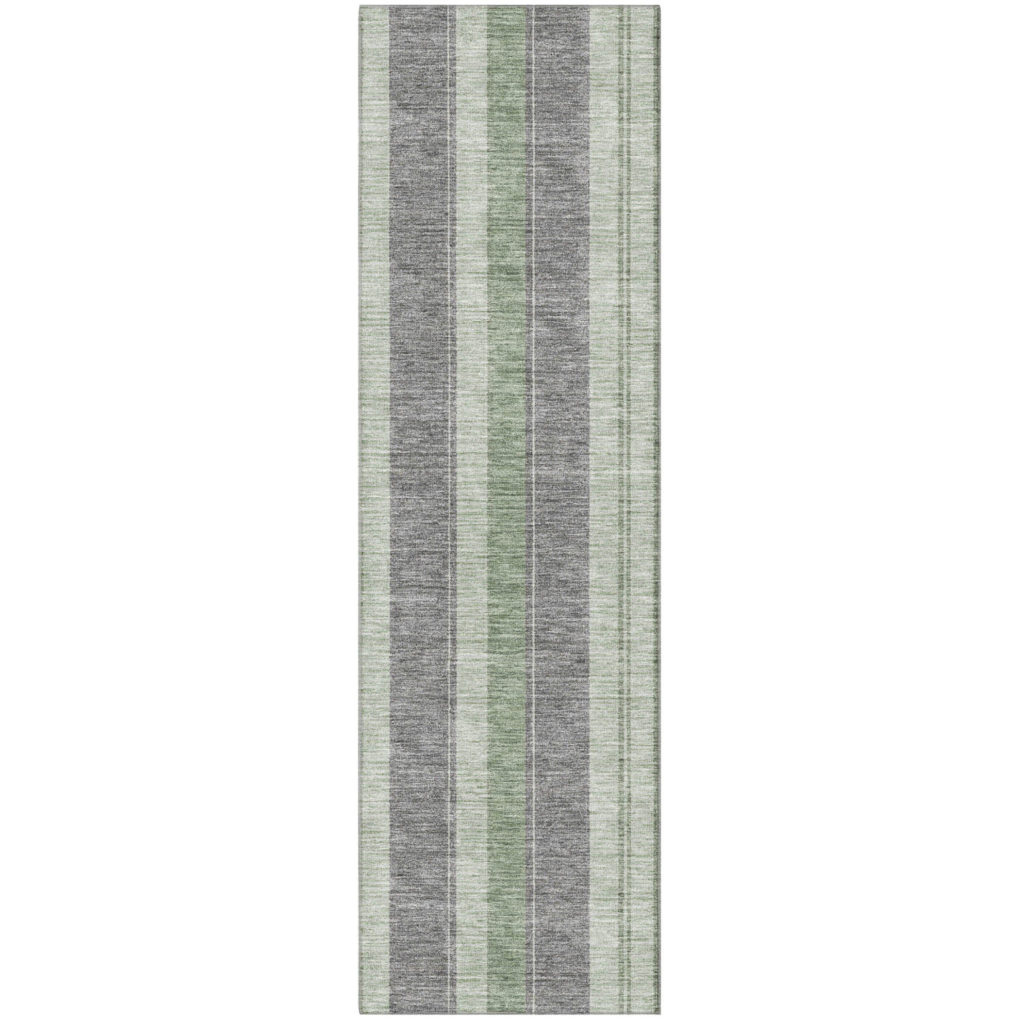 Bogota Machine Washable Transitional Green Rug 2'3" x 7'6" #shape_Runner