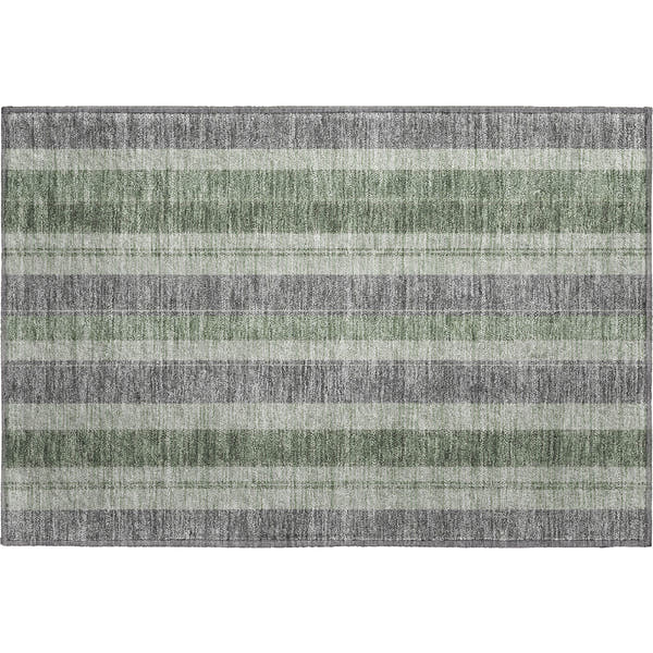 Bogota Machine Washable Transitional Green Rug 1'8" x 2'6"