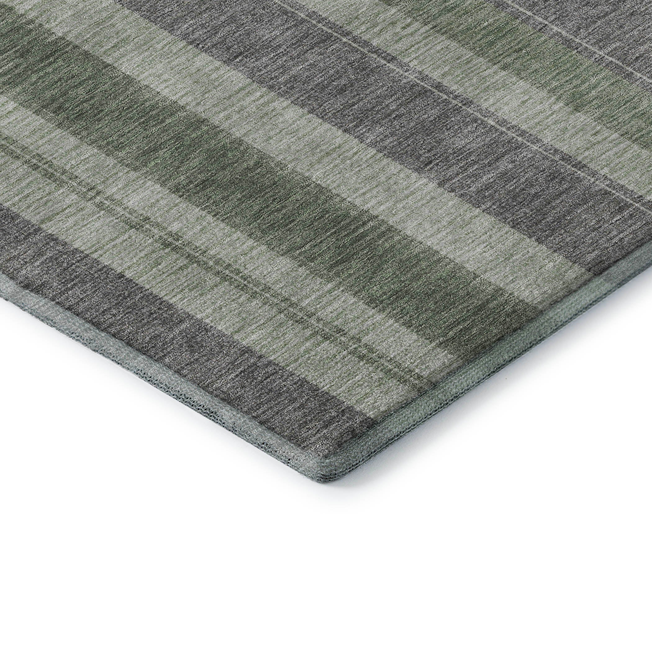 Bogota Machine Washable Transitional Green Rug 1'8" x 2'6" #shape_Rectangle
