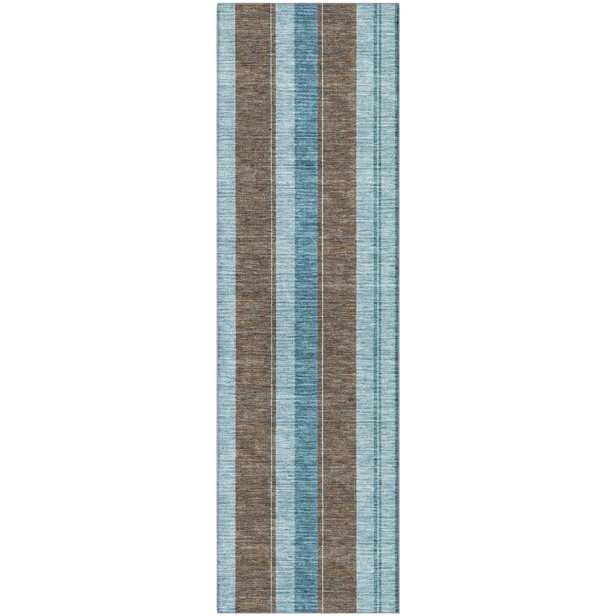 Bogota Machine Washable Transitional Teal Rug 2'3" x 7'6" #shape_Runner