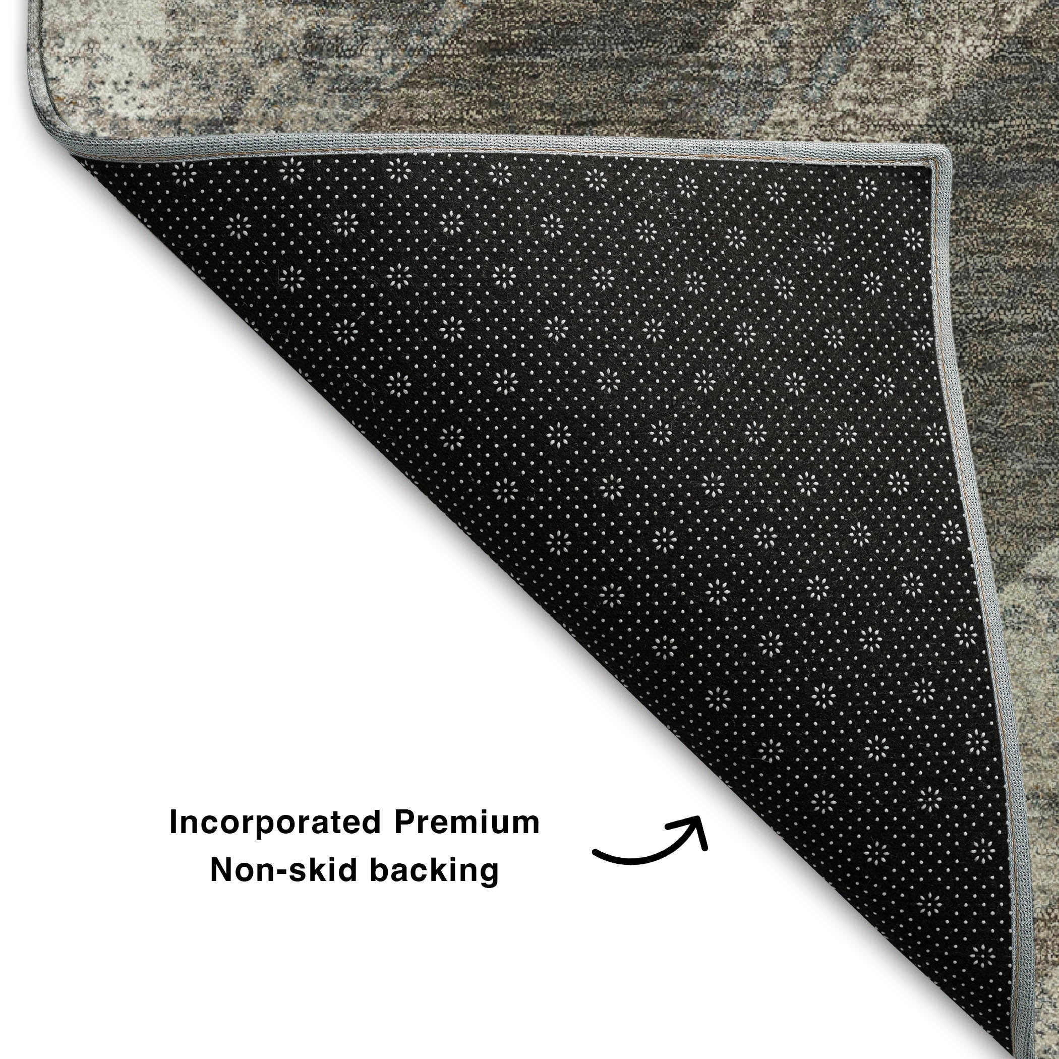 Salzburg Machine Washable Transitional Brown Rug 1'8" x 2'6" #shape_Rectangle