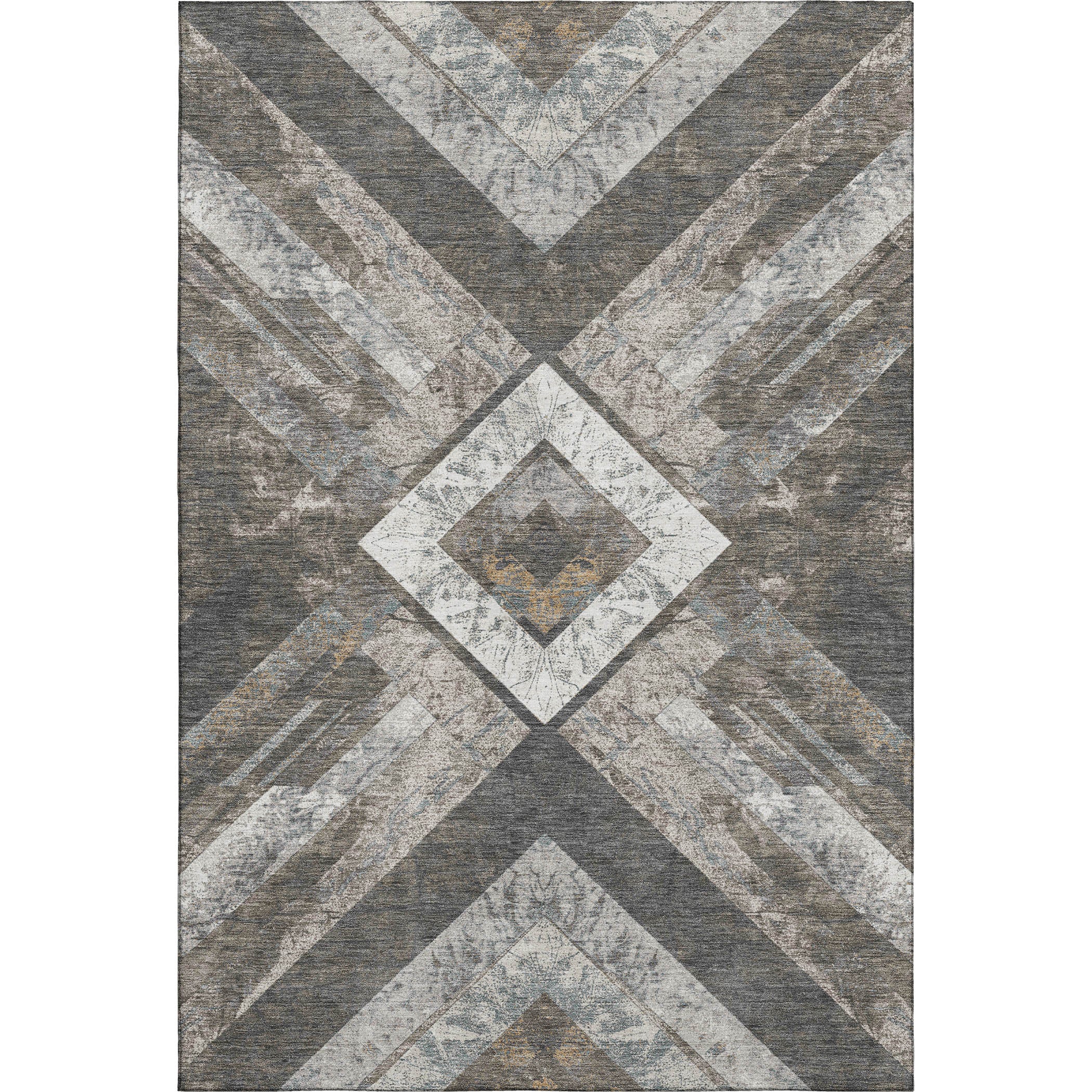 Salzburg Machine Washable Transitional Brown Rug 2'6" x 3'10" #shape_Rectangle