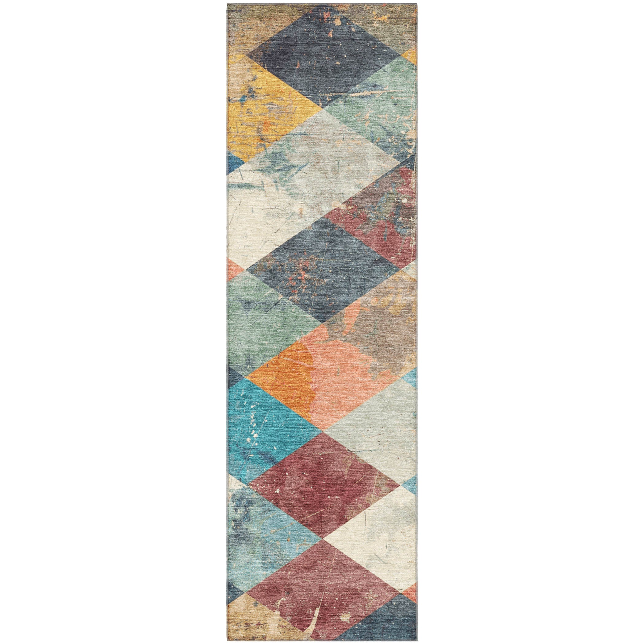 Reykjavik Machine Washable Transitional Navy Blue Rug 2'3" x 7'6" #shape_Runner
