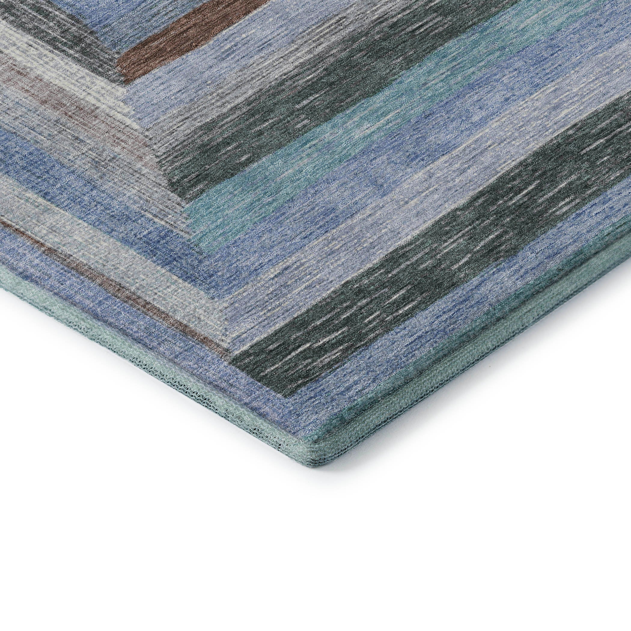 Porto Machine Washable Transitional Denim Blue Rug 1'8" x 2'6" #shape_Rectangle
