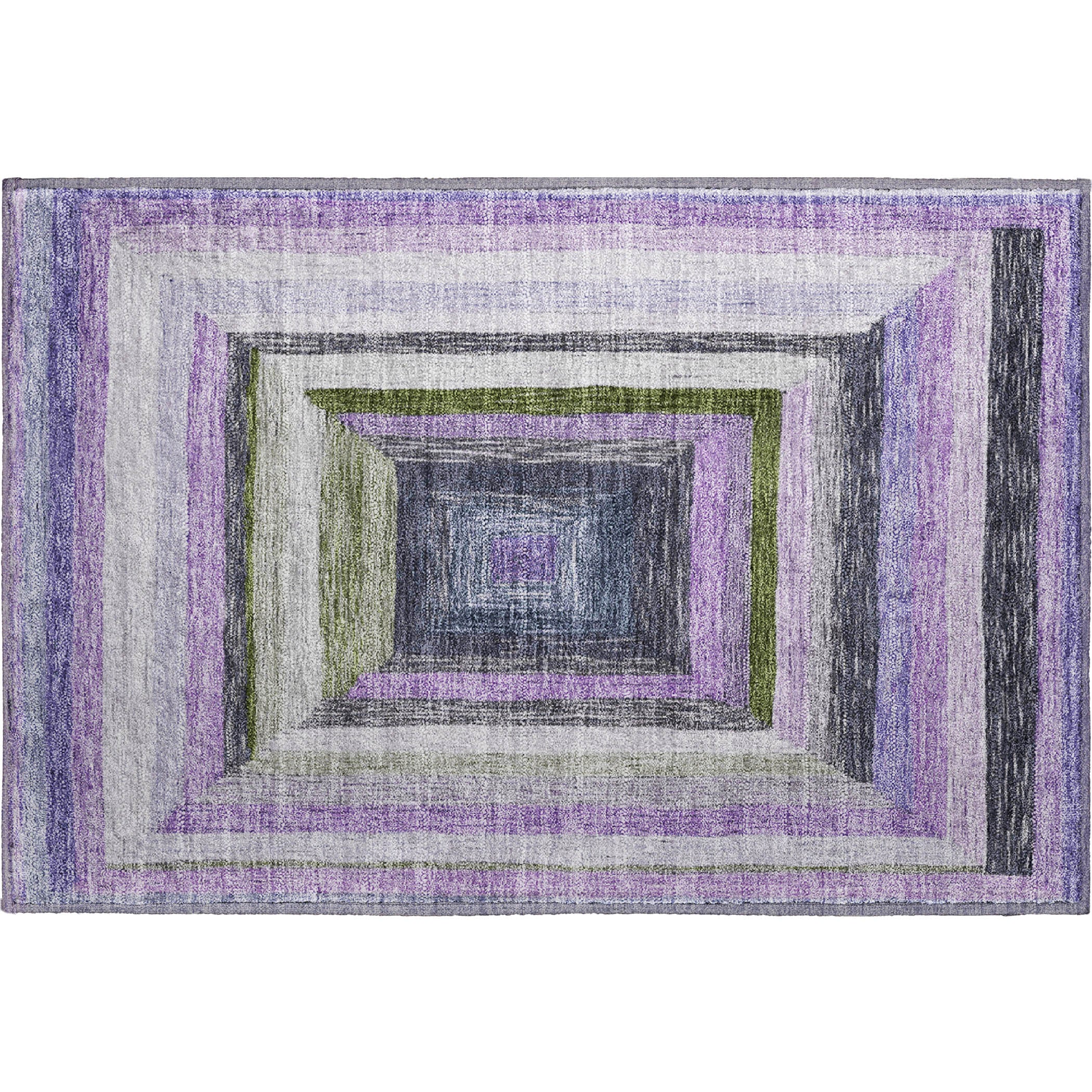 Porto Machine Washable Transitional Lavender Purple Rug 1'8" x 2'6" #shape_Rectangle