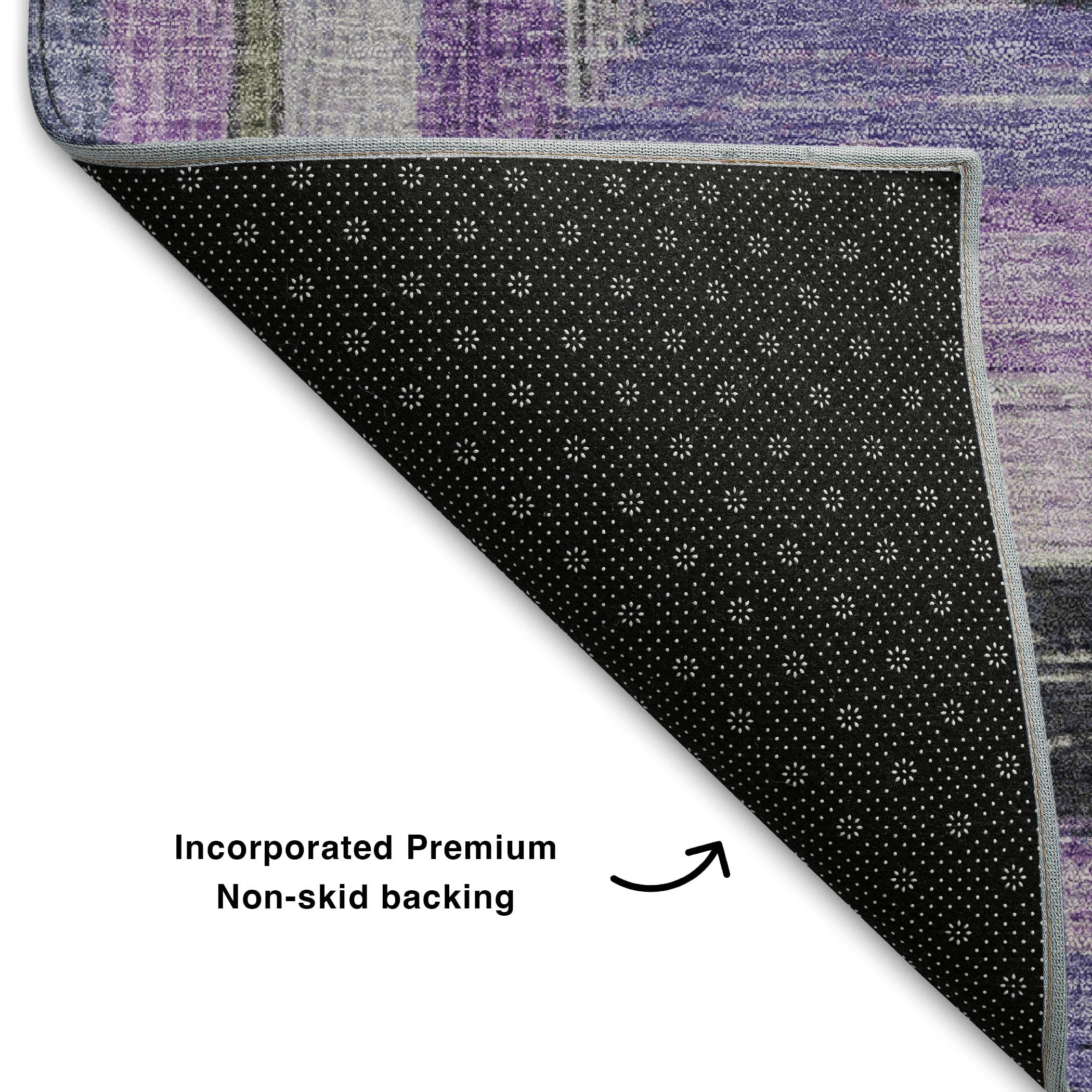 Porto Machine Washable Transitional Lavender Purple Rug 1'8" x 2'6" #shape_Rectangle