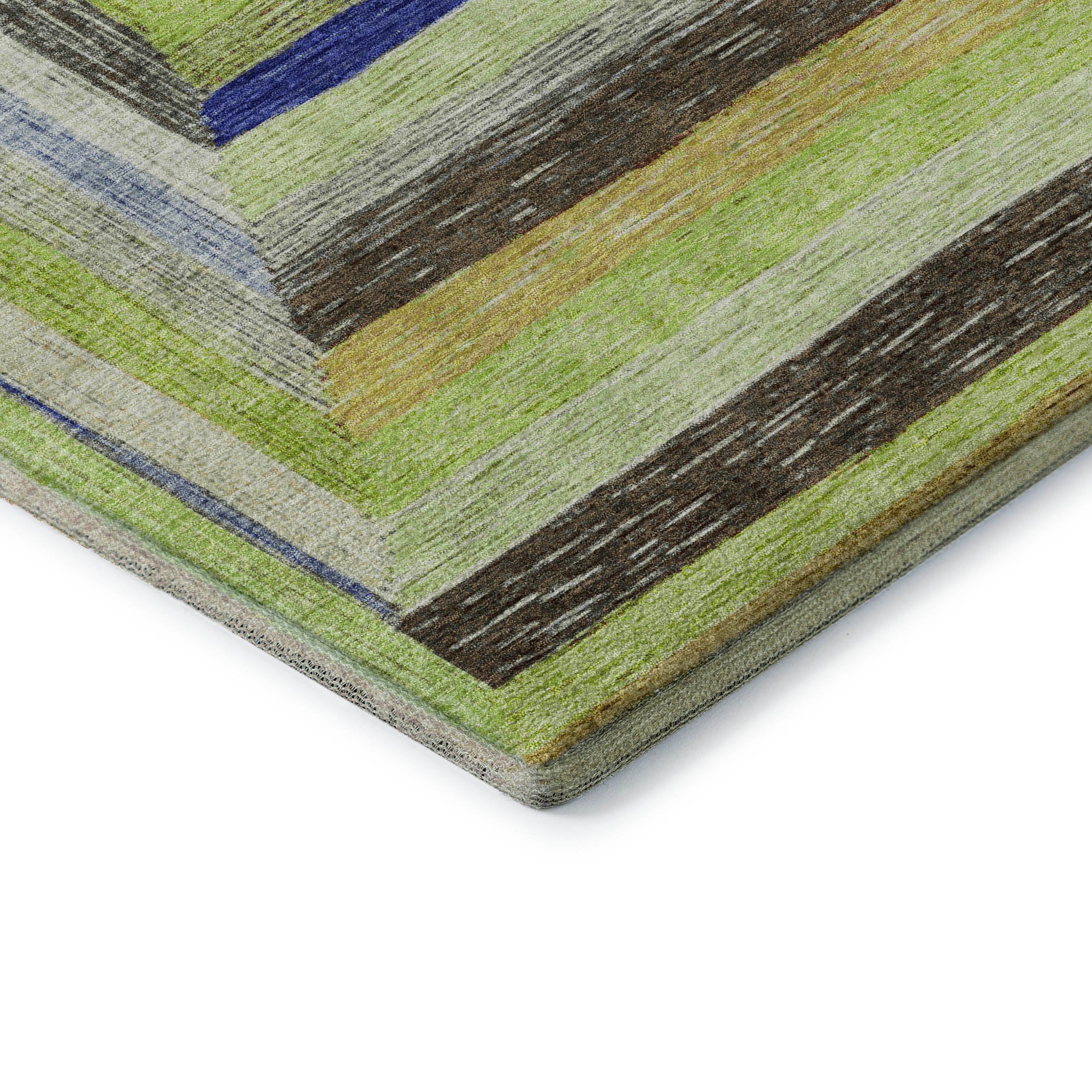 Porto Machine Washable Transitional Lime Green Rug 1'8" x 2'6" #shape_Rectangle