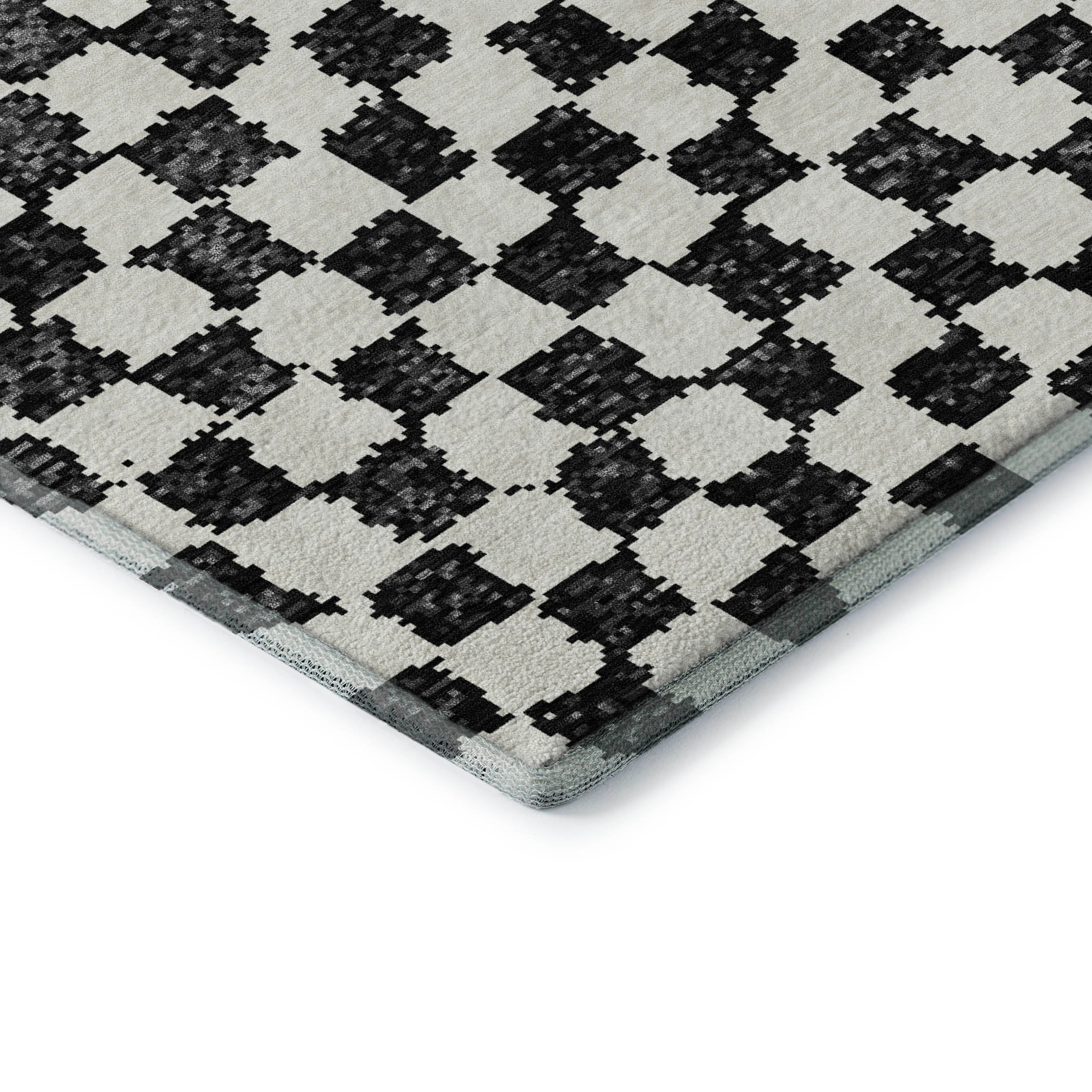 Ghent Machine Washable Transitional Black Rug 1'8" x 2'6" #shape_Rectangle