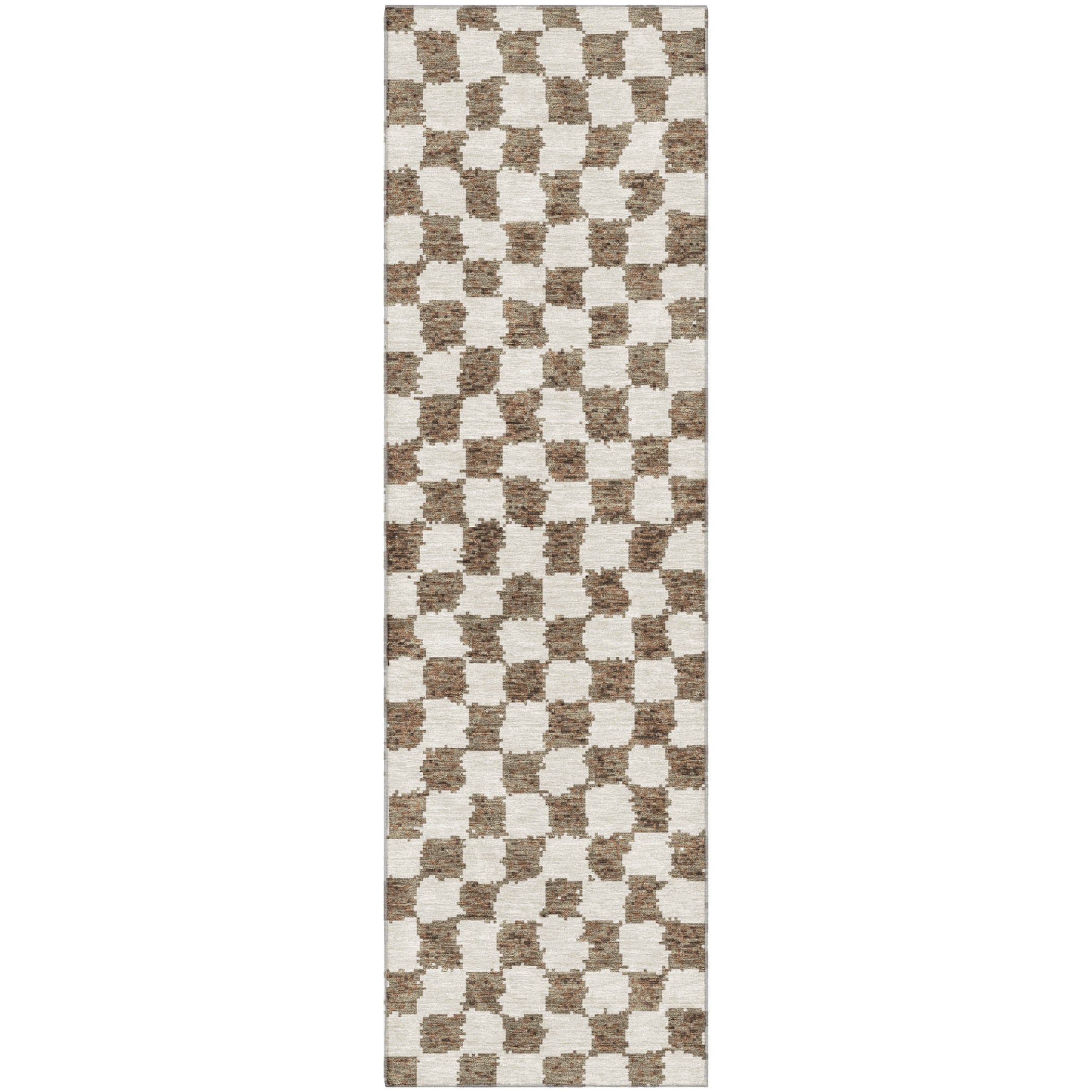 Ghent Machine Washable Transitional Brown Rug 2'3" x 7'6" #shape_Runner