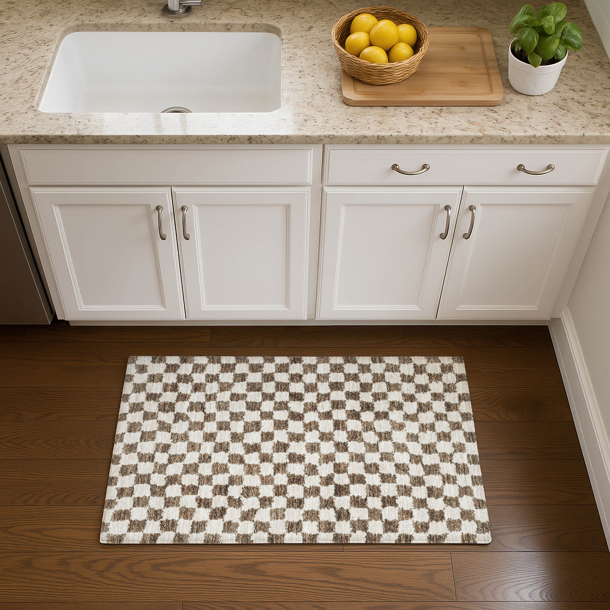 Ghent Machine Washable Transitional Brown Rug 1'8" x 2'6" #shape_Rectangle