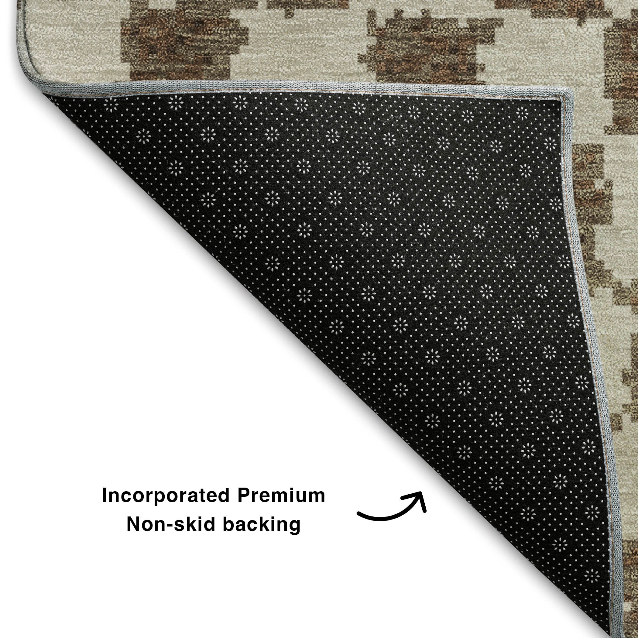 Ghent Machine Washable Transitional Brown Rug 1'8" x 2'6" #shape_Rectangle