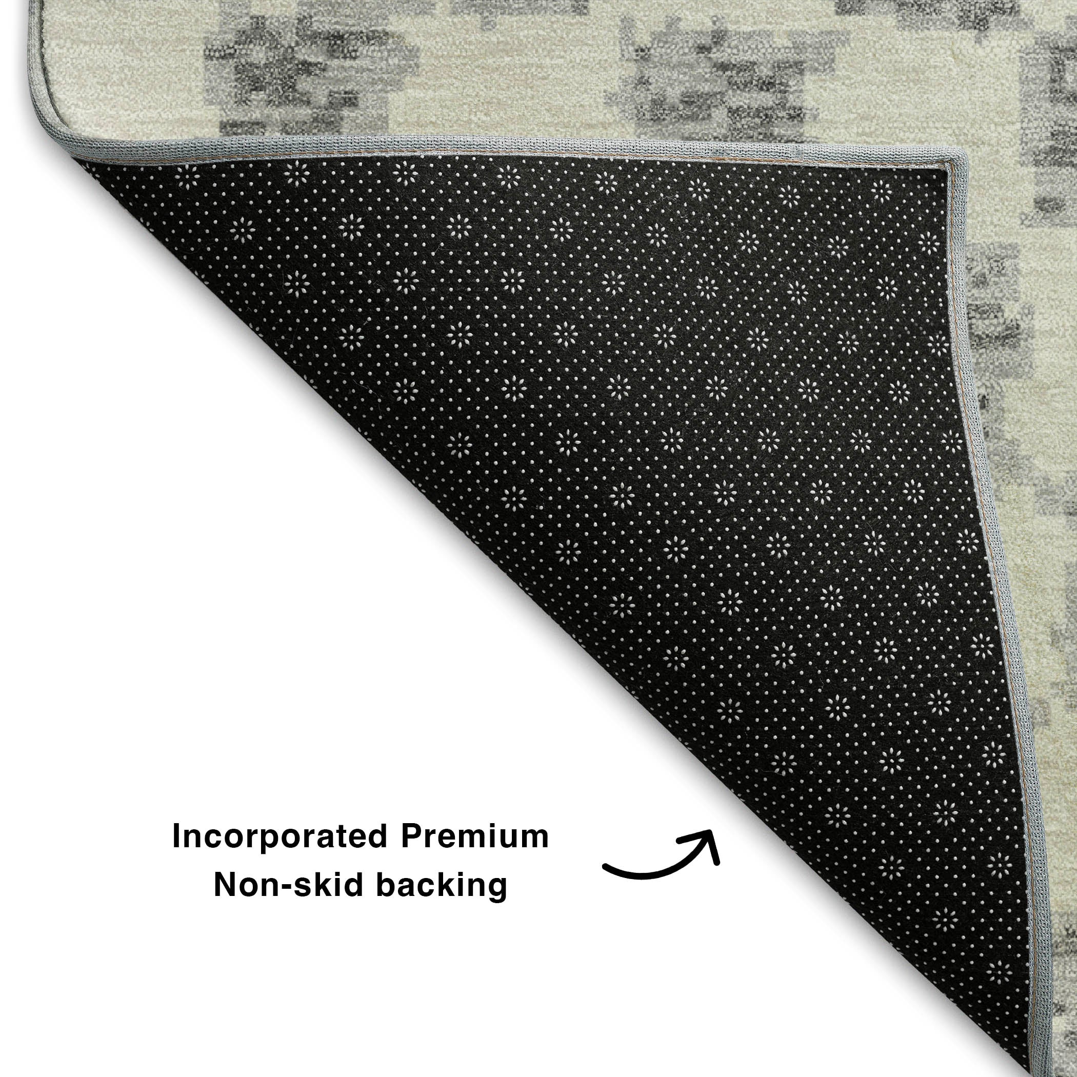 Ghent Machine Washable Transitional Gray Rug 1'8" x 2'6" #shape_Rectangle