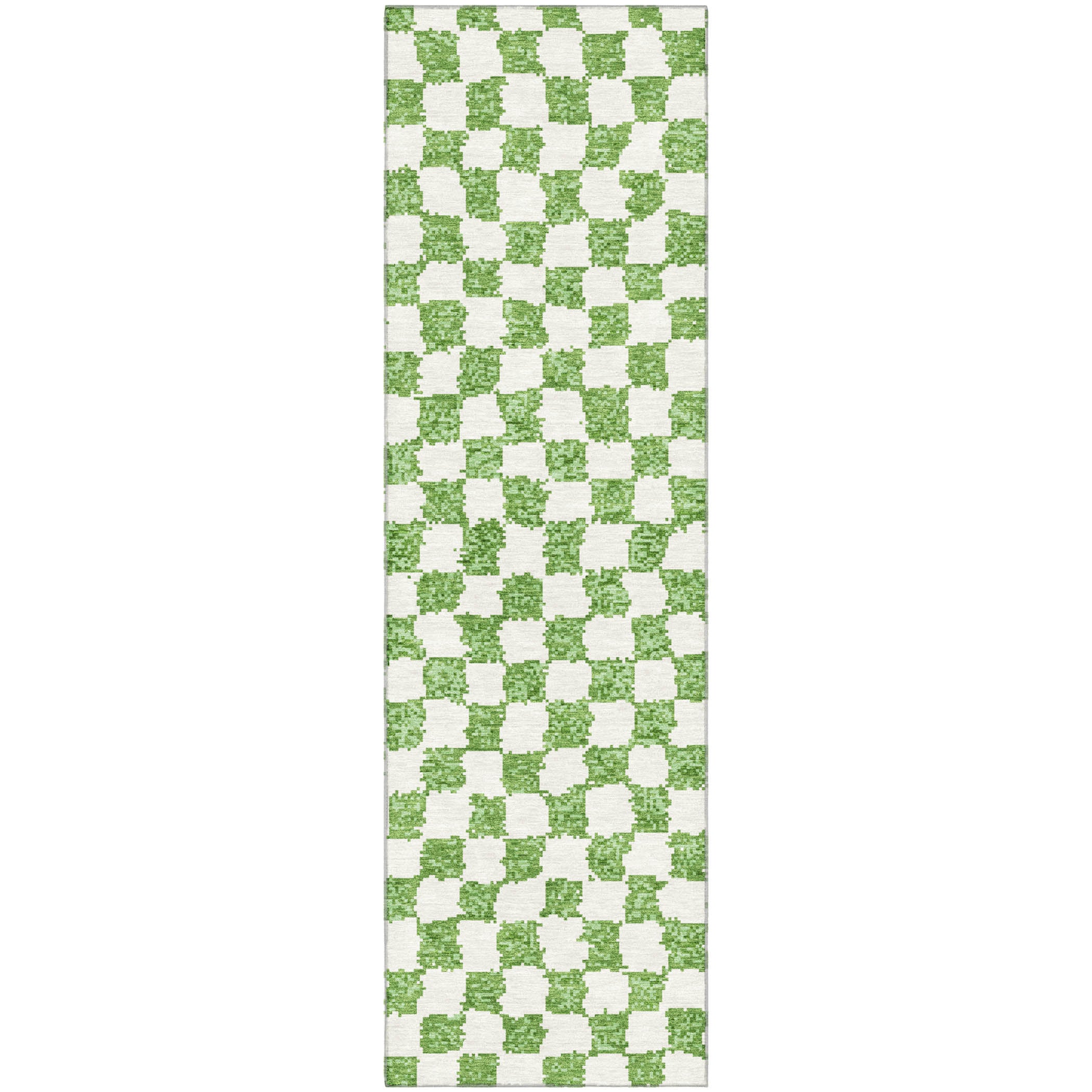 Ghent Machine Washable Transitional Green Rug 2'3" x 7'6" #shape_Runner