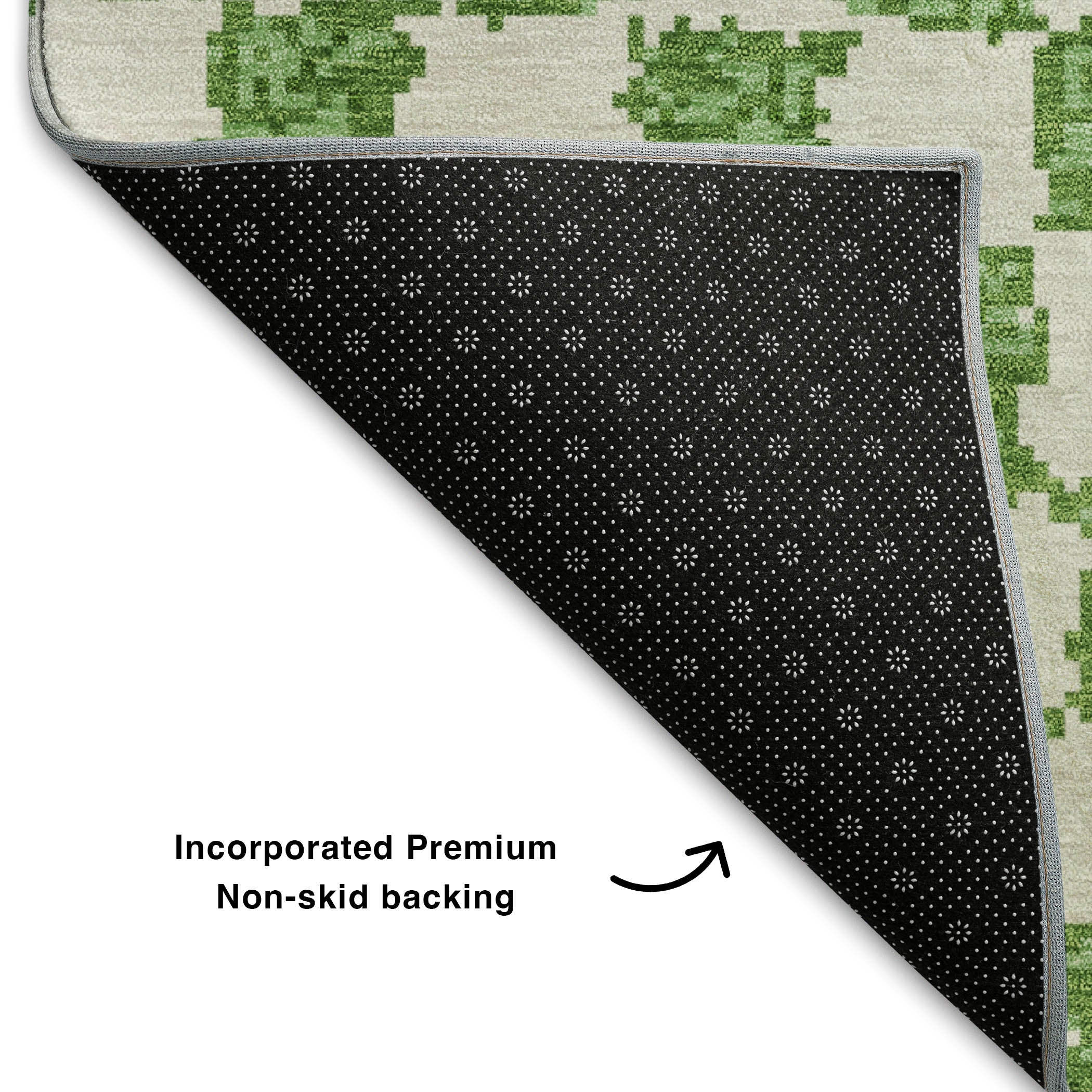 Ghent Machine Washable Transitional Green Rug 1'8" x 2'6" #shape_Rectangle
