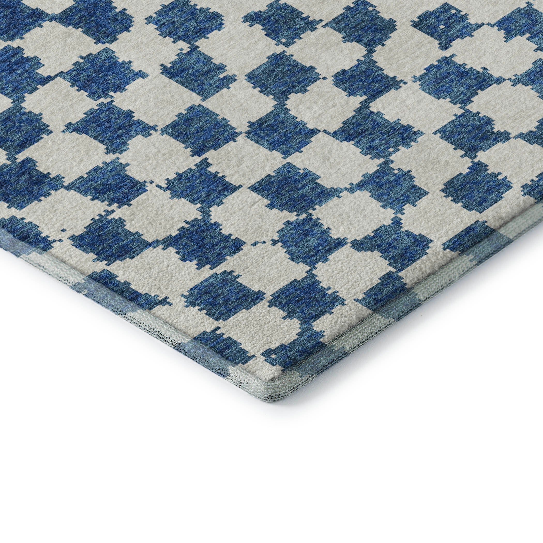 Ghent Machine Washable Transitional Navy Blue Rug 1'8" x 2'6" #shape_Rectangle