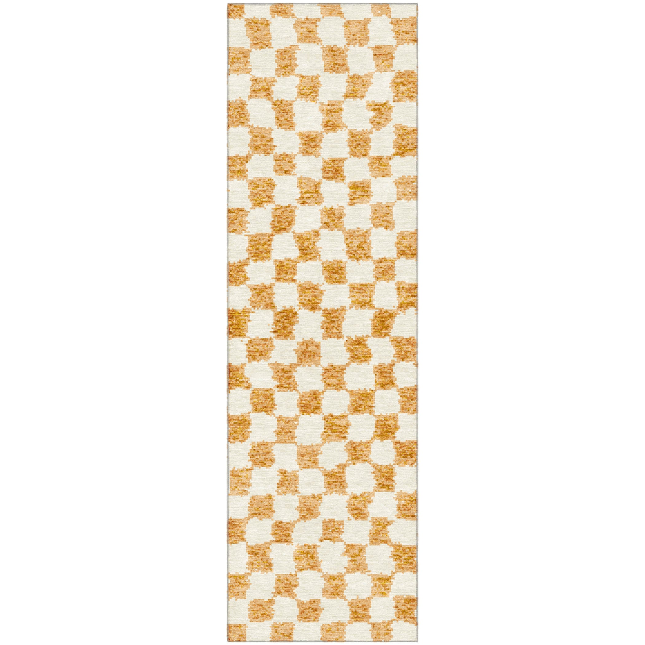 Ghent Machine Washable Transitional Orange Rug 2'3" x 7'6" #shape_Runner