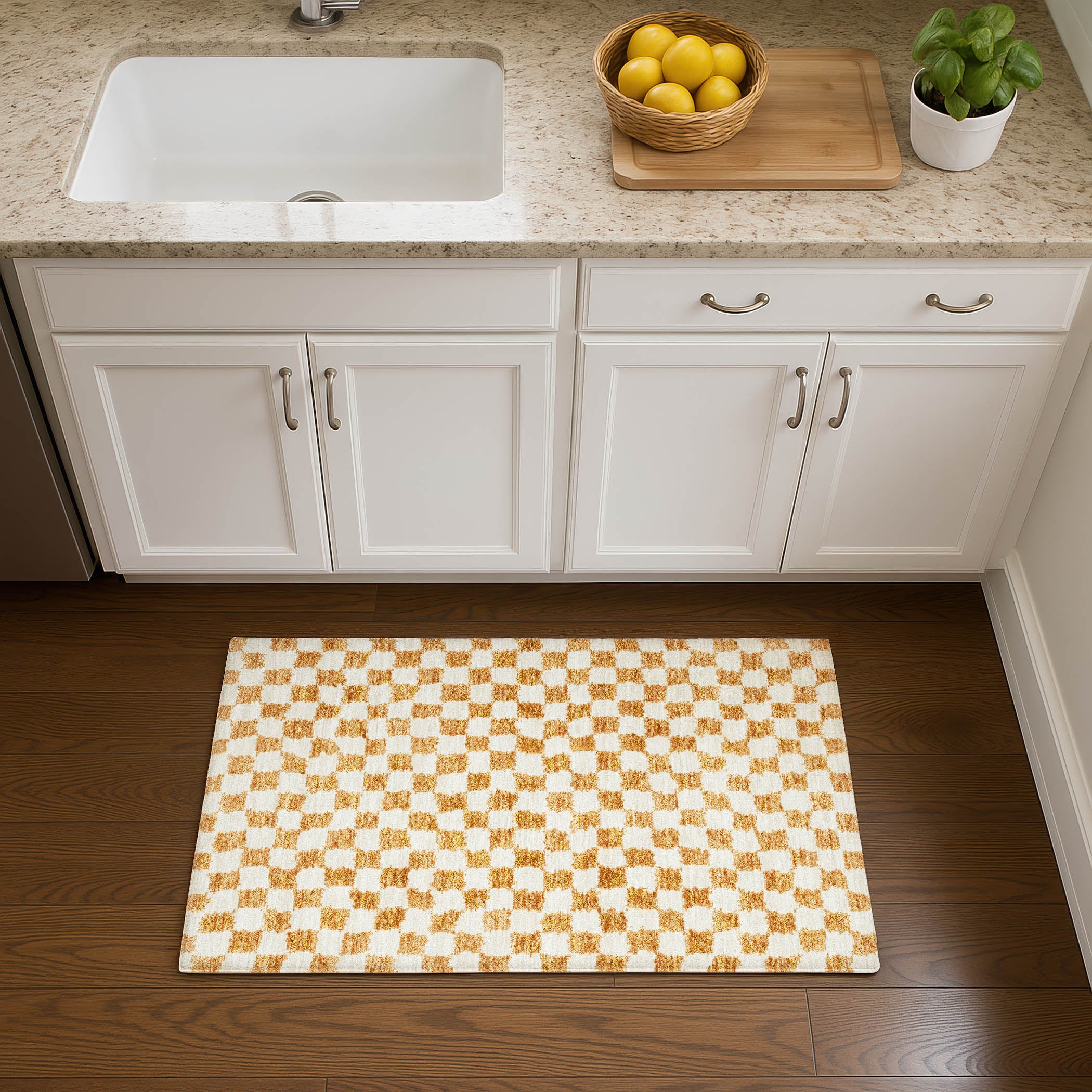 Ghent Machine Washable Transitional Orange Rug 1'8" x 2'6" #shape_Rectangle