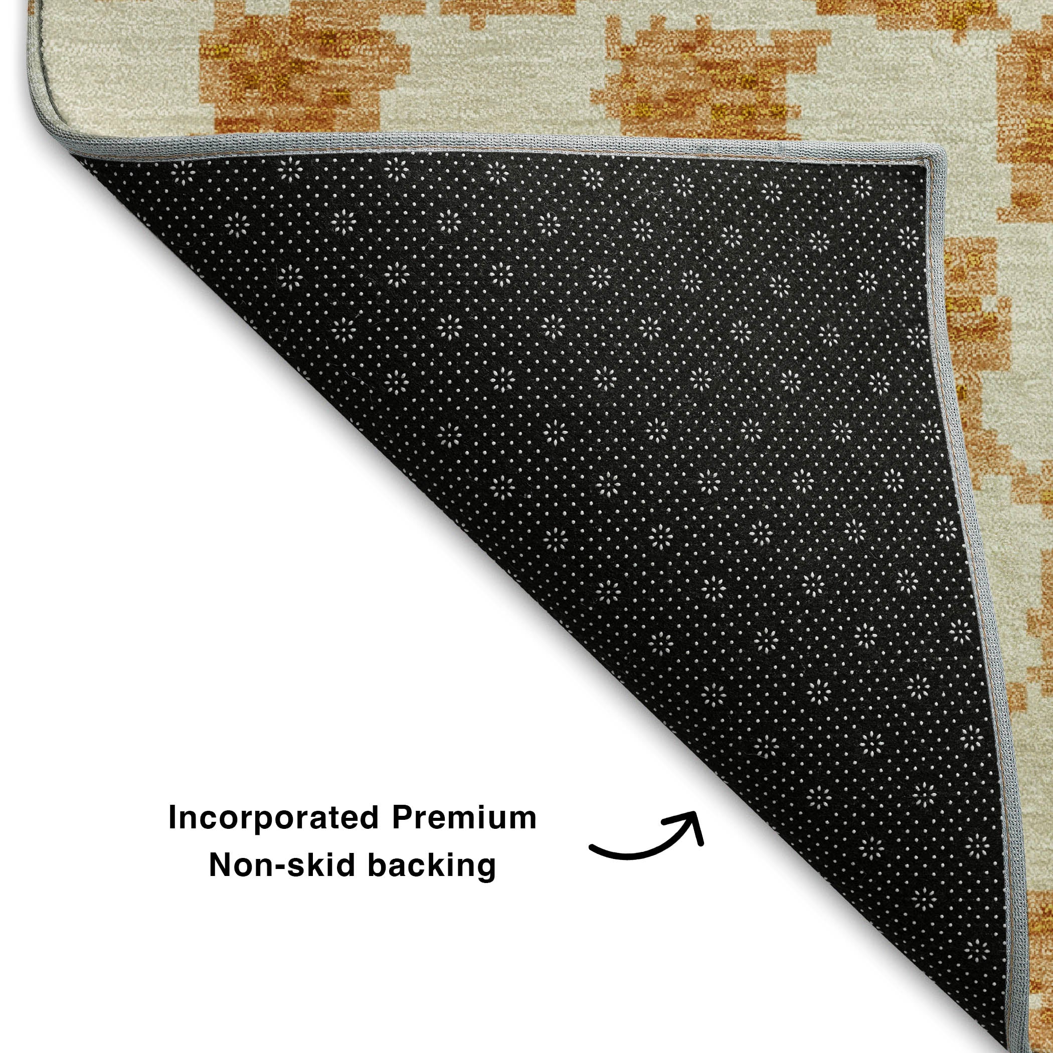 Ghent Machine Washable Transitional Orange Rug 1'8" x 2'6" #shape_Rectangle