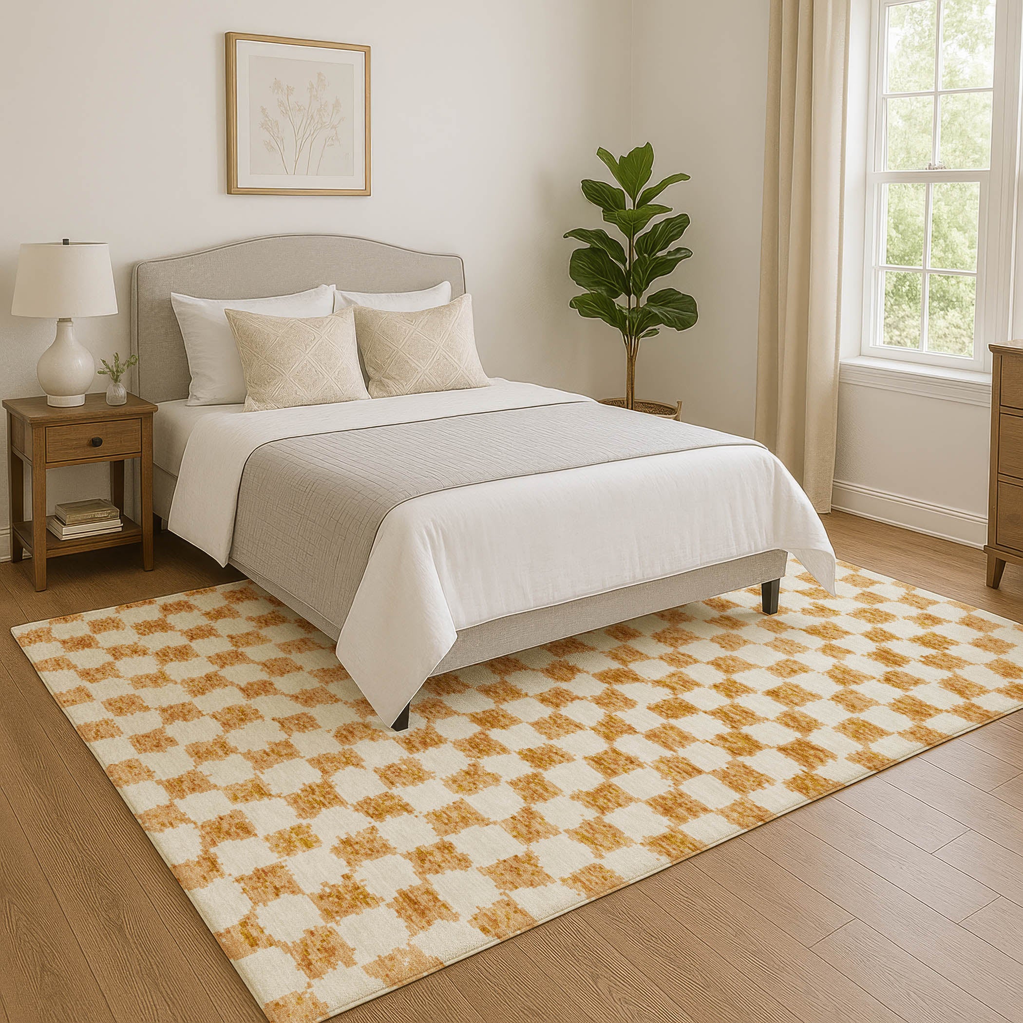 Ghent Machine Washable Transitional Orange Rug 2'6" x 3'10" #shape_Rectangle
