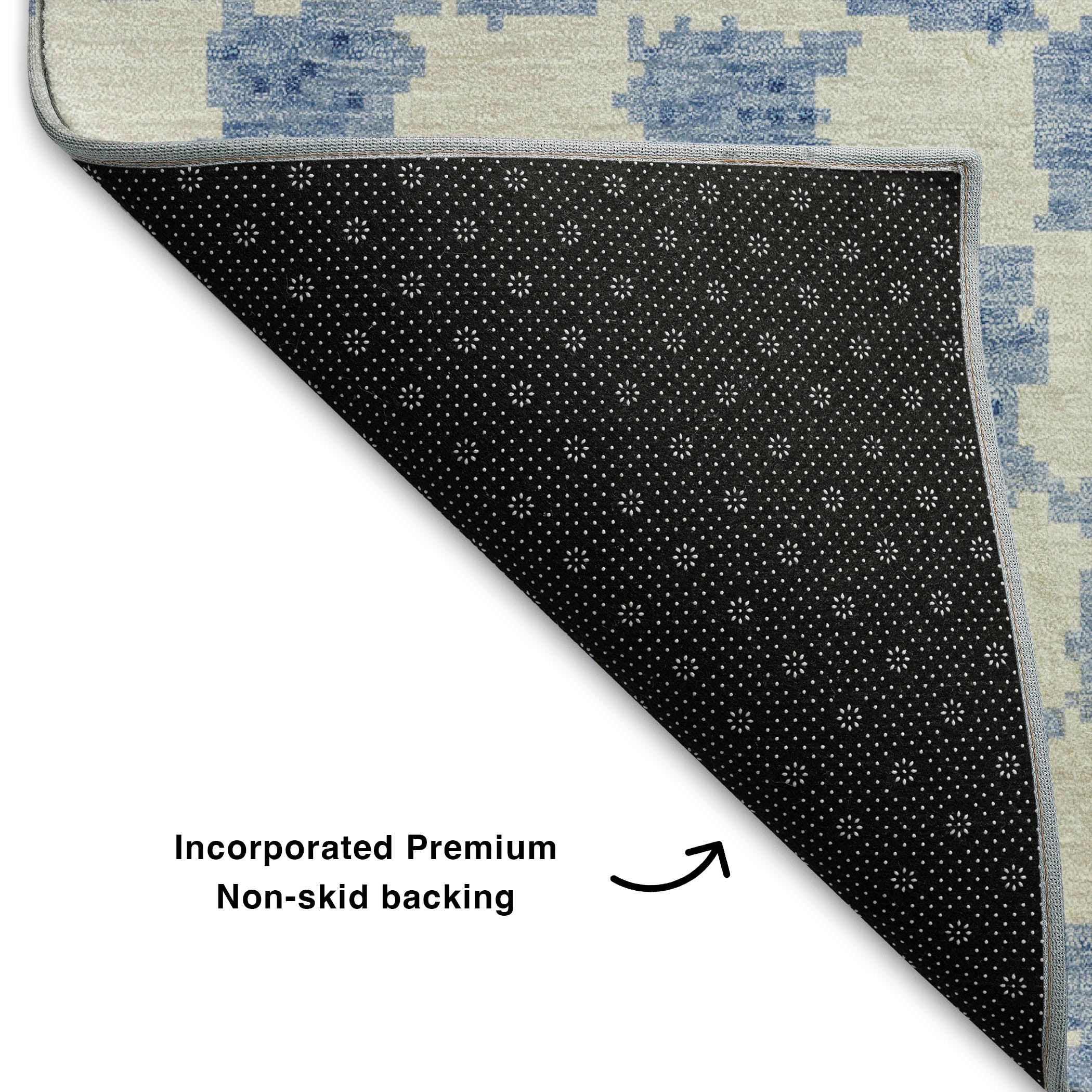 Ghent Machine Washable Transitional Sky Blue Rug 1'8" x 2'6" #shape_Rectangle