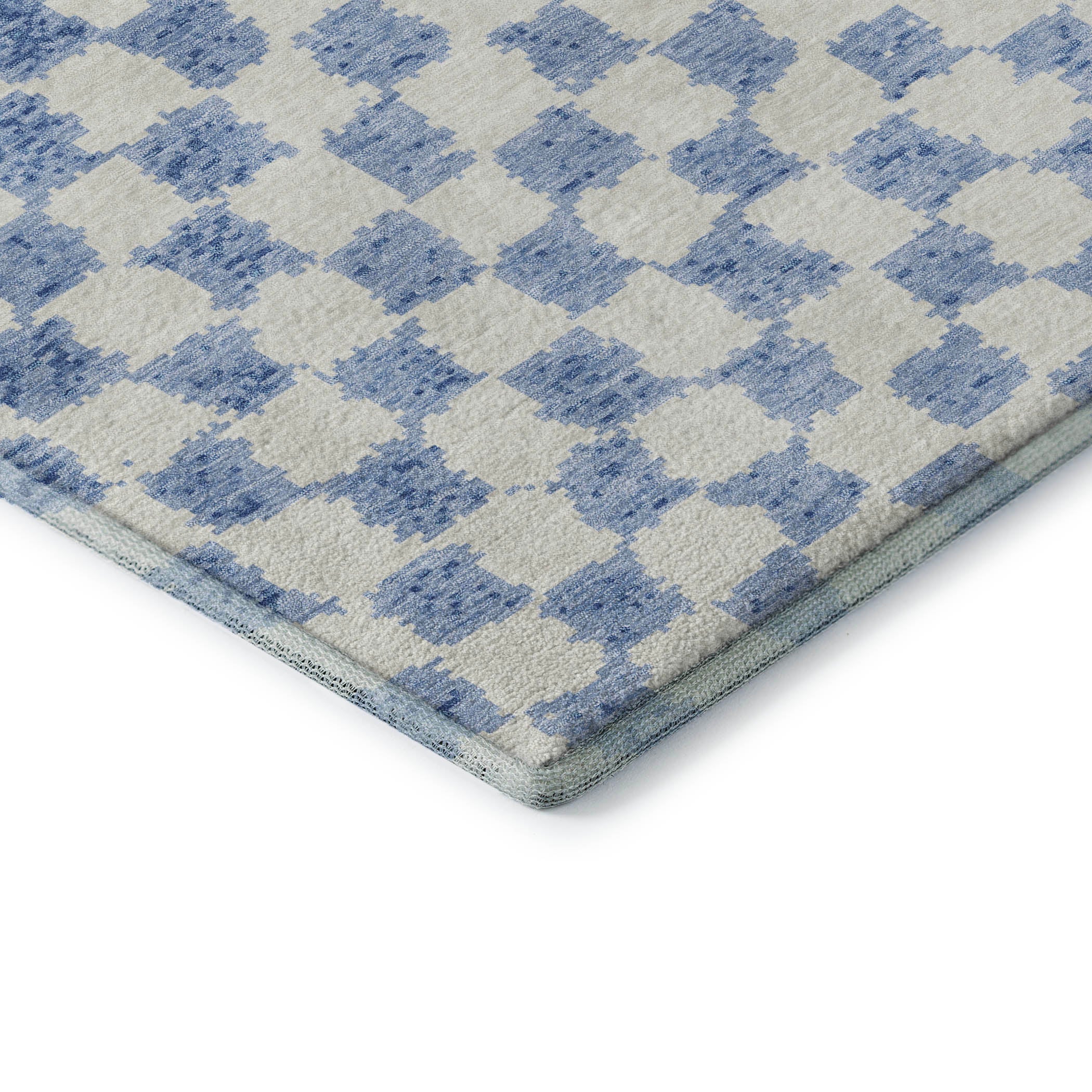 Ghent Machine Washable Transitional Sky Blue Rug 1'8" x 2'6" #shape_Rectangle