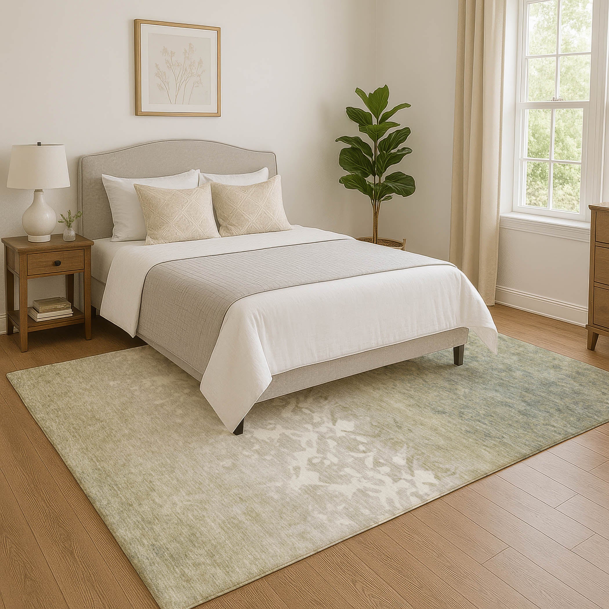 Porto Machine Washable Transitional Beige Brown Rug 2'6" x 3'10" #shape_Rectangle