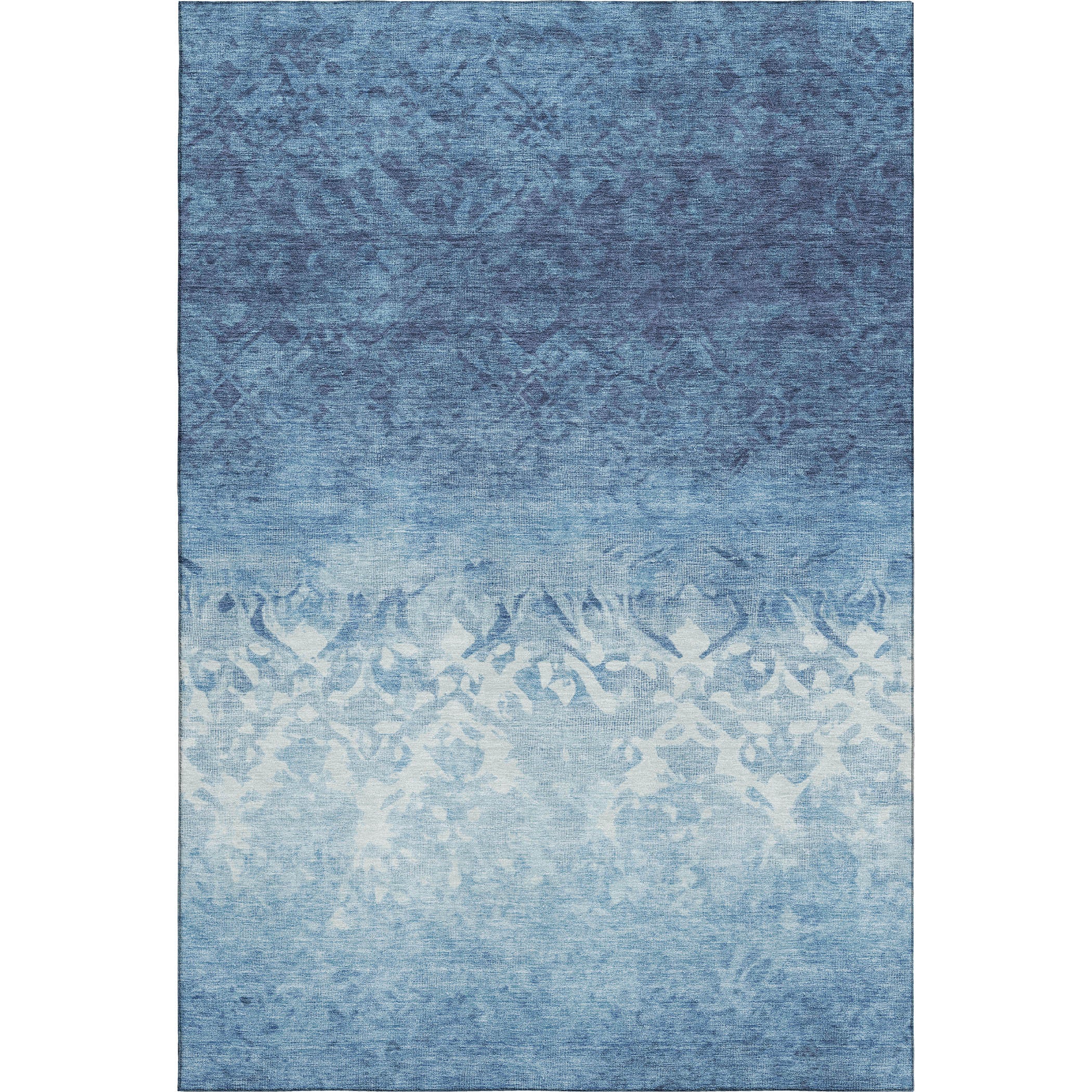Porto Machine Washable Transitional Denim Blue Rug 2'6" x 3'10" #shape_Rectangle