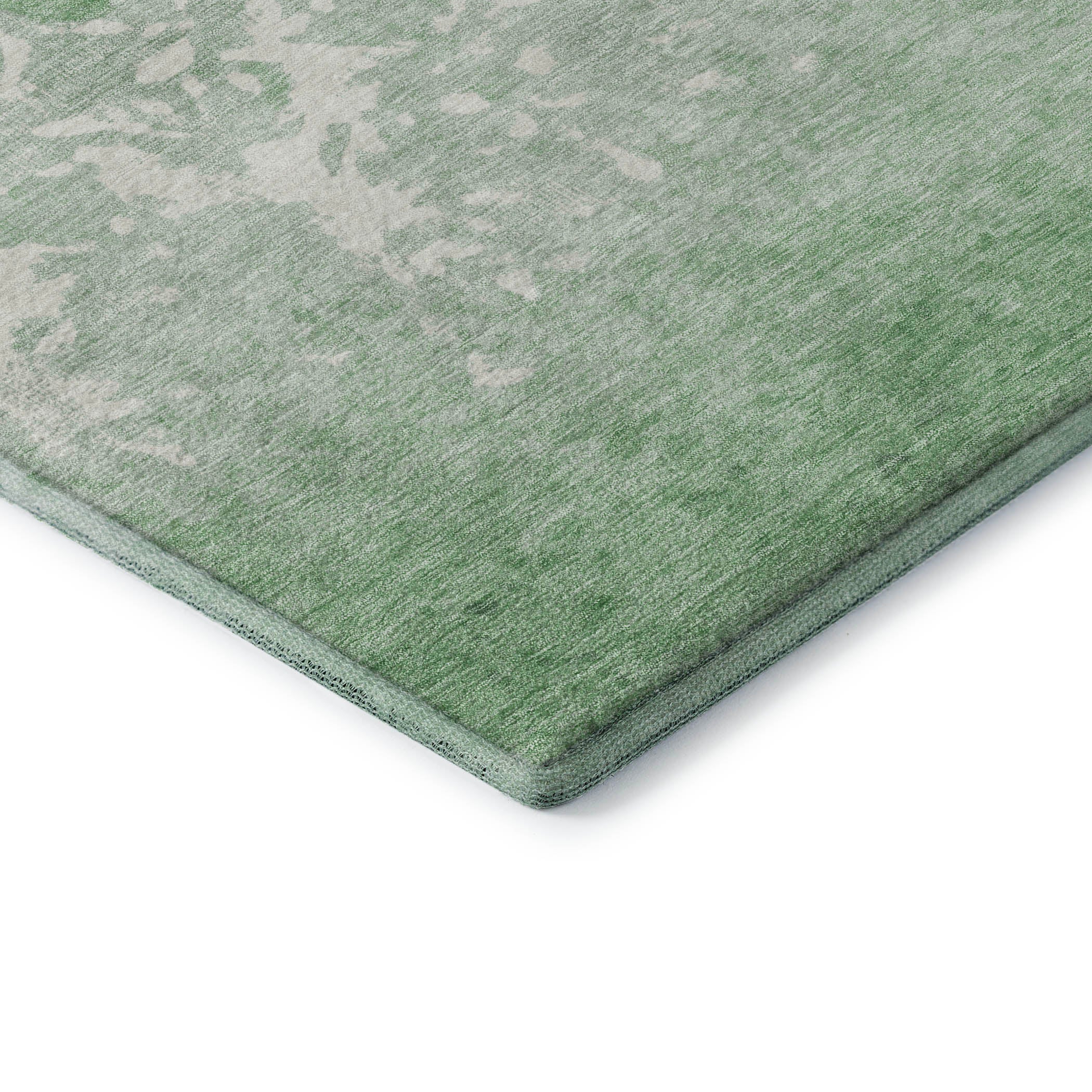 Porto Machine Washable Transitional Green Rug 1'8" x 2'6" #shape_Rectangle