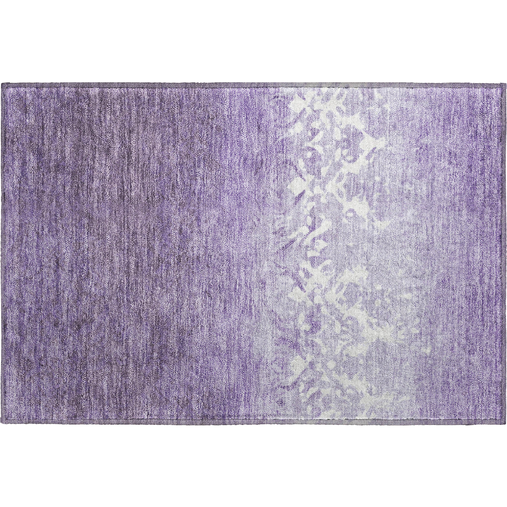 Porto Machine Washable Transitional Purple Rug 1'8" x 2'6" #shape_Rectangle