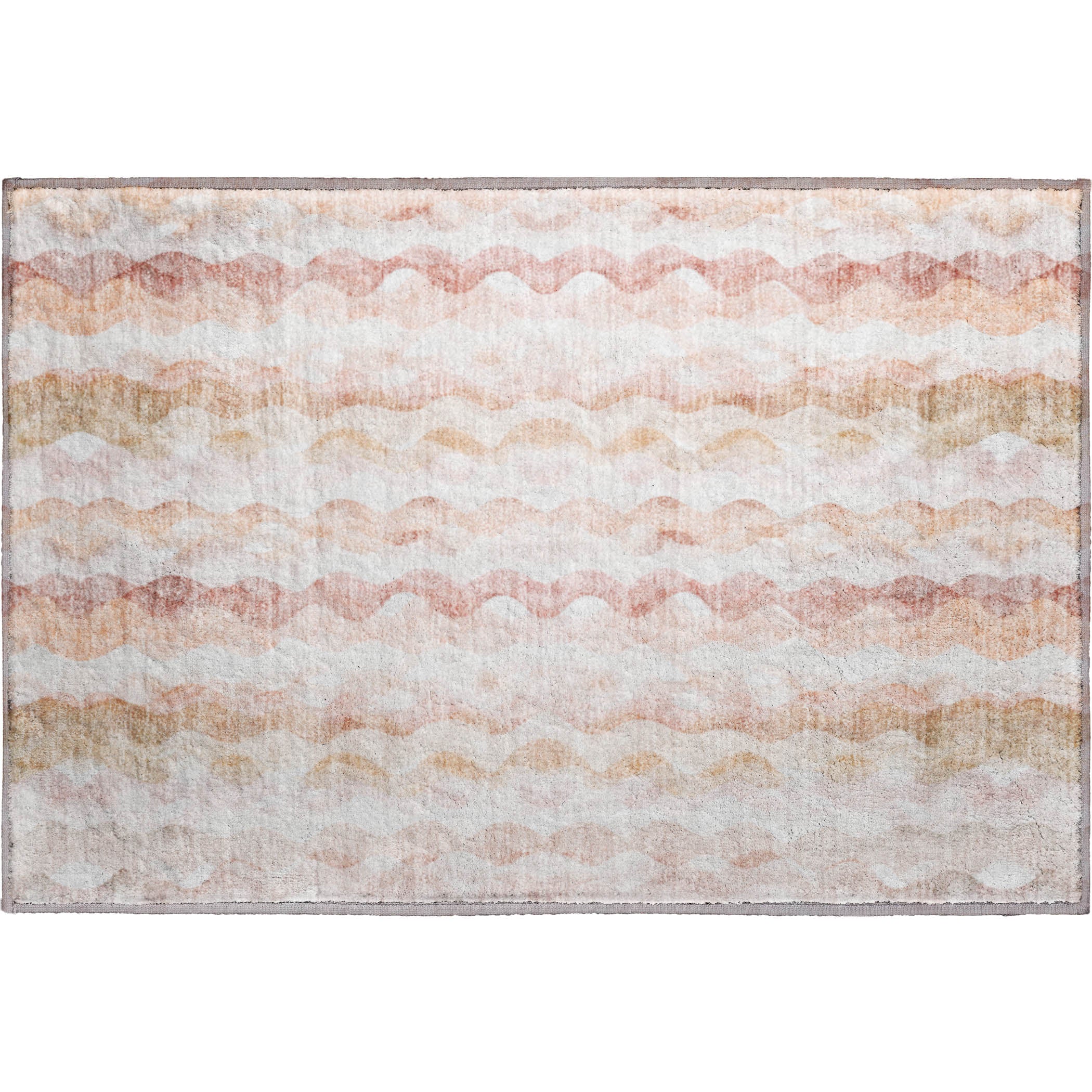 Reykjavik Machine Washable Coastal Peach Orange Rug 1'8" x 2'6" #shape_Rectangle
