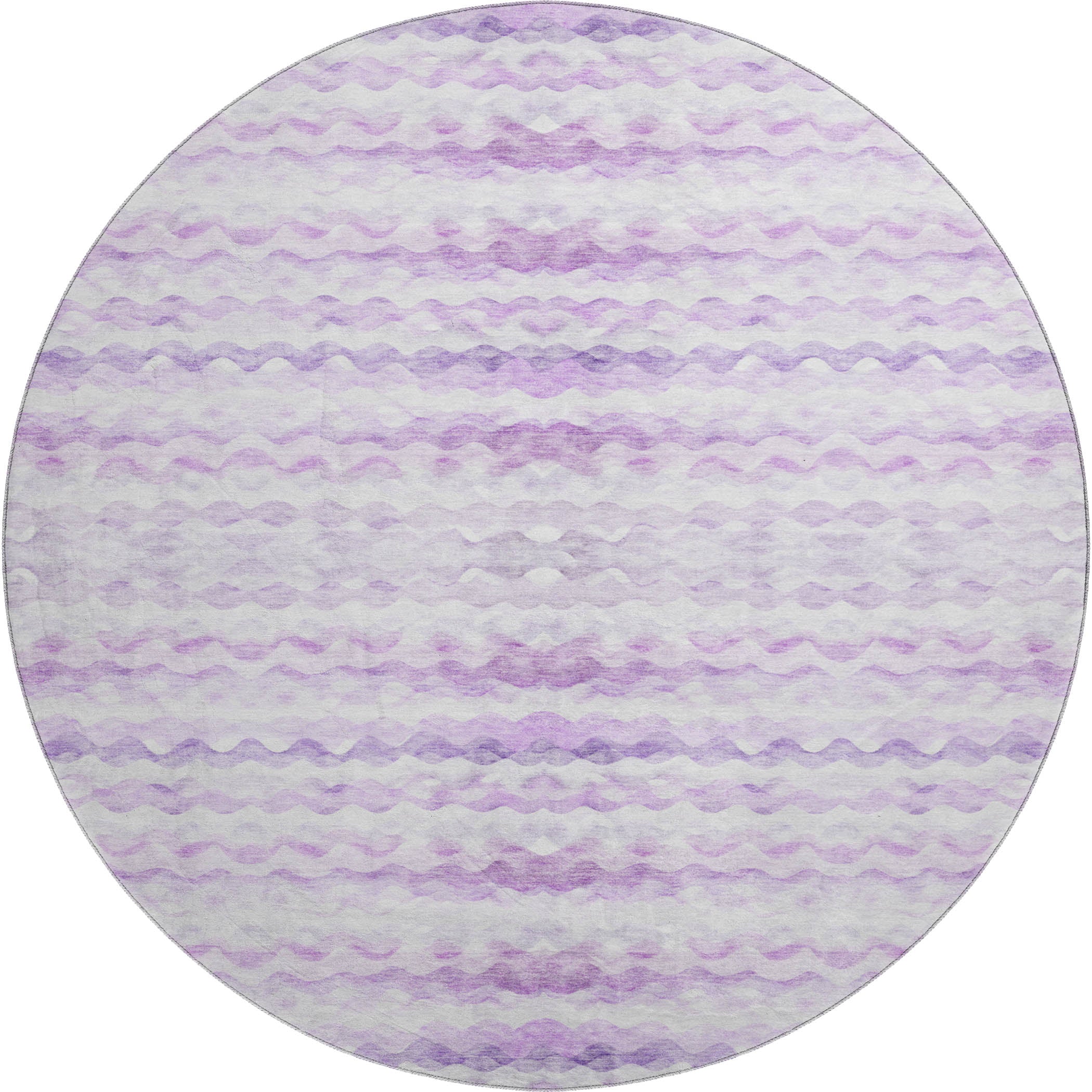 Reykjavik Machine Washable Coastal Purple Rug 8' x 8' #shape_Round