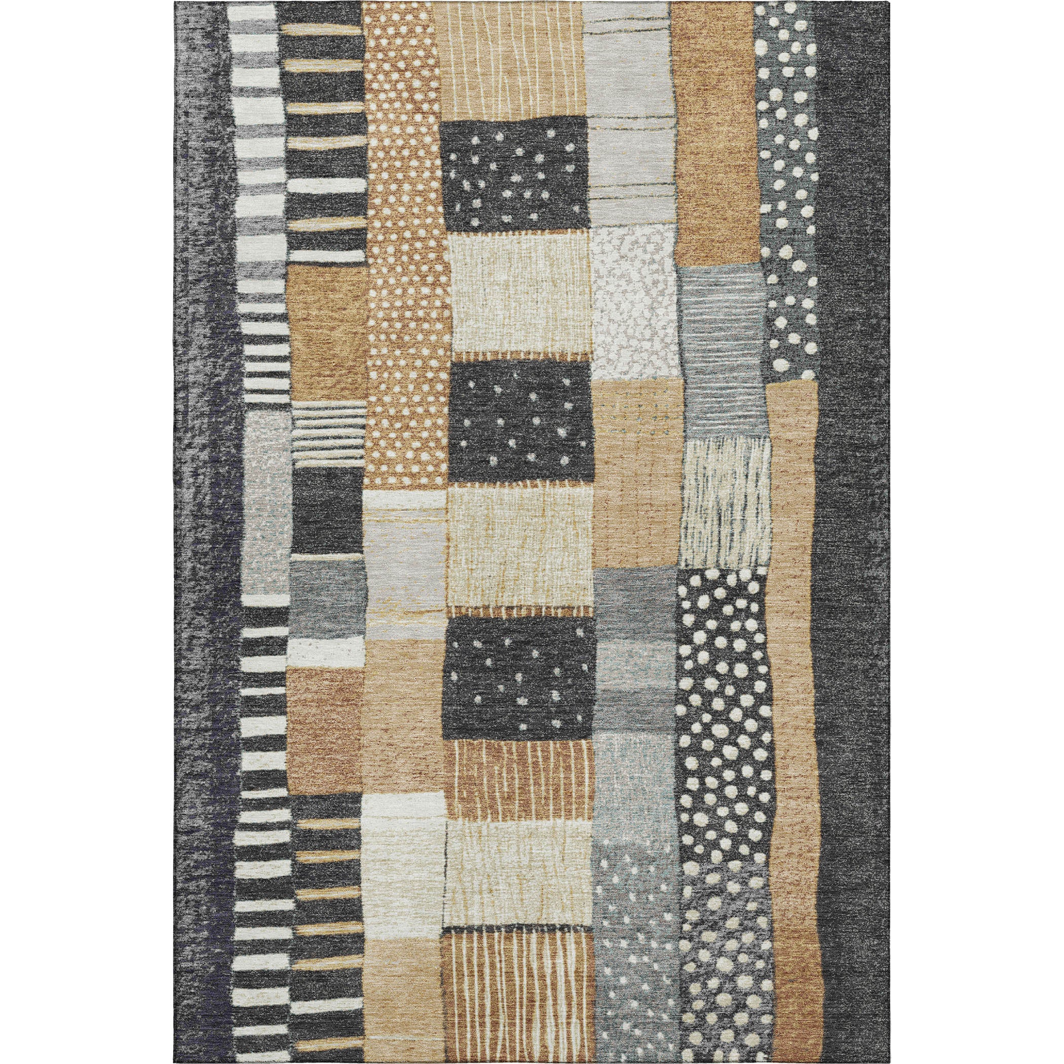 Bergen Machine Washable Transitional Black Rug 2'6" x 3'10" #shape_Rectangle
