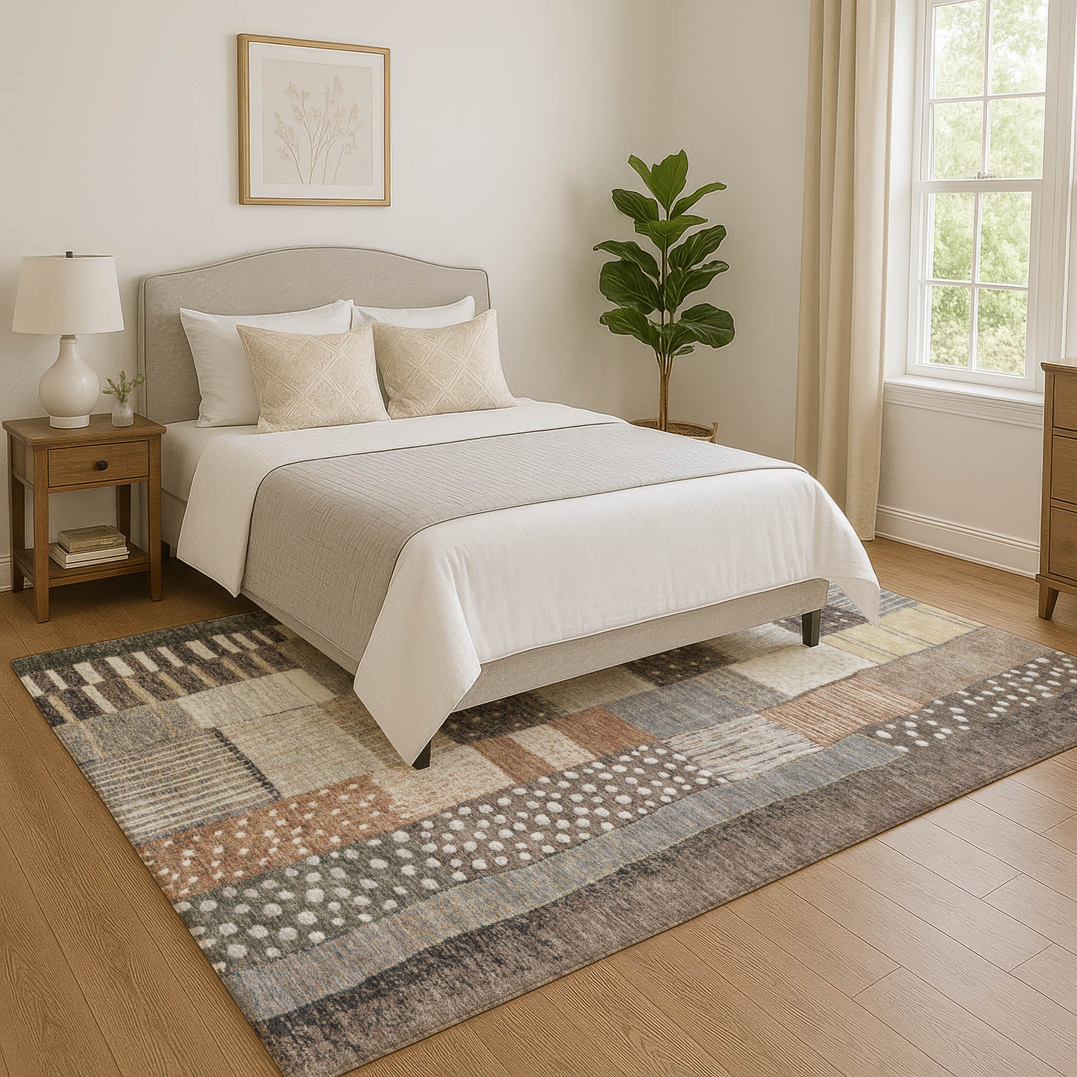 Bergen Machine Washable Transitional Brown Rug 2'6" x 3'10" #shape_Rectangle