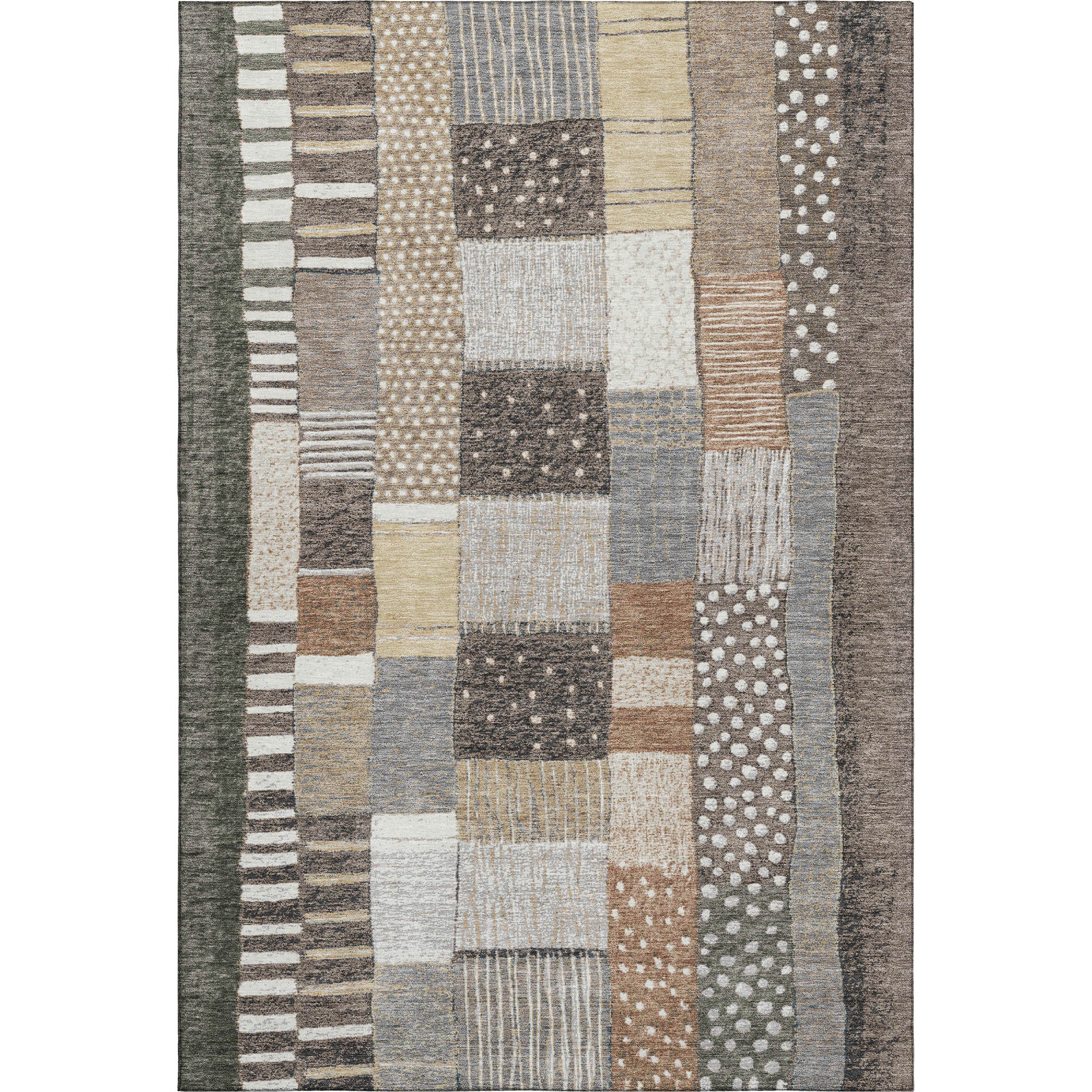 Bergen Machine Washable Transitional Brown Rug 2'6" x 3'10" #shape_Rectangle