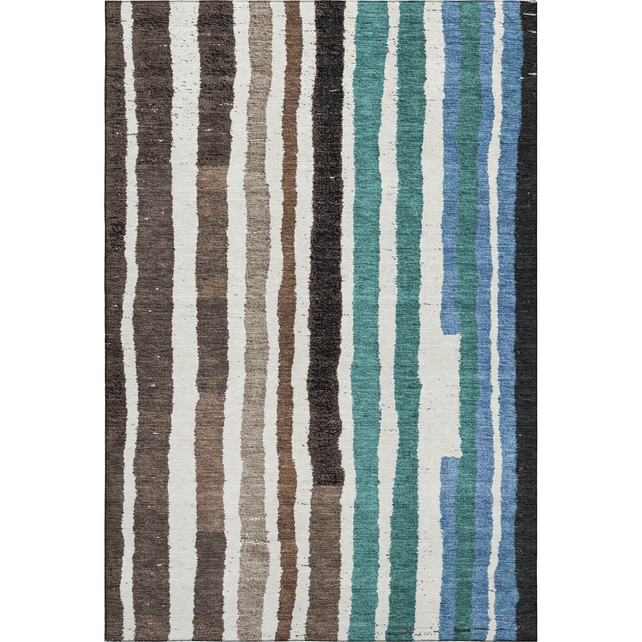 Kotor Machine Washable Transitional Brown Rug 2'6" x 3'10" #shape_Rectangle