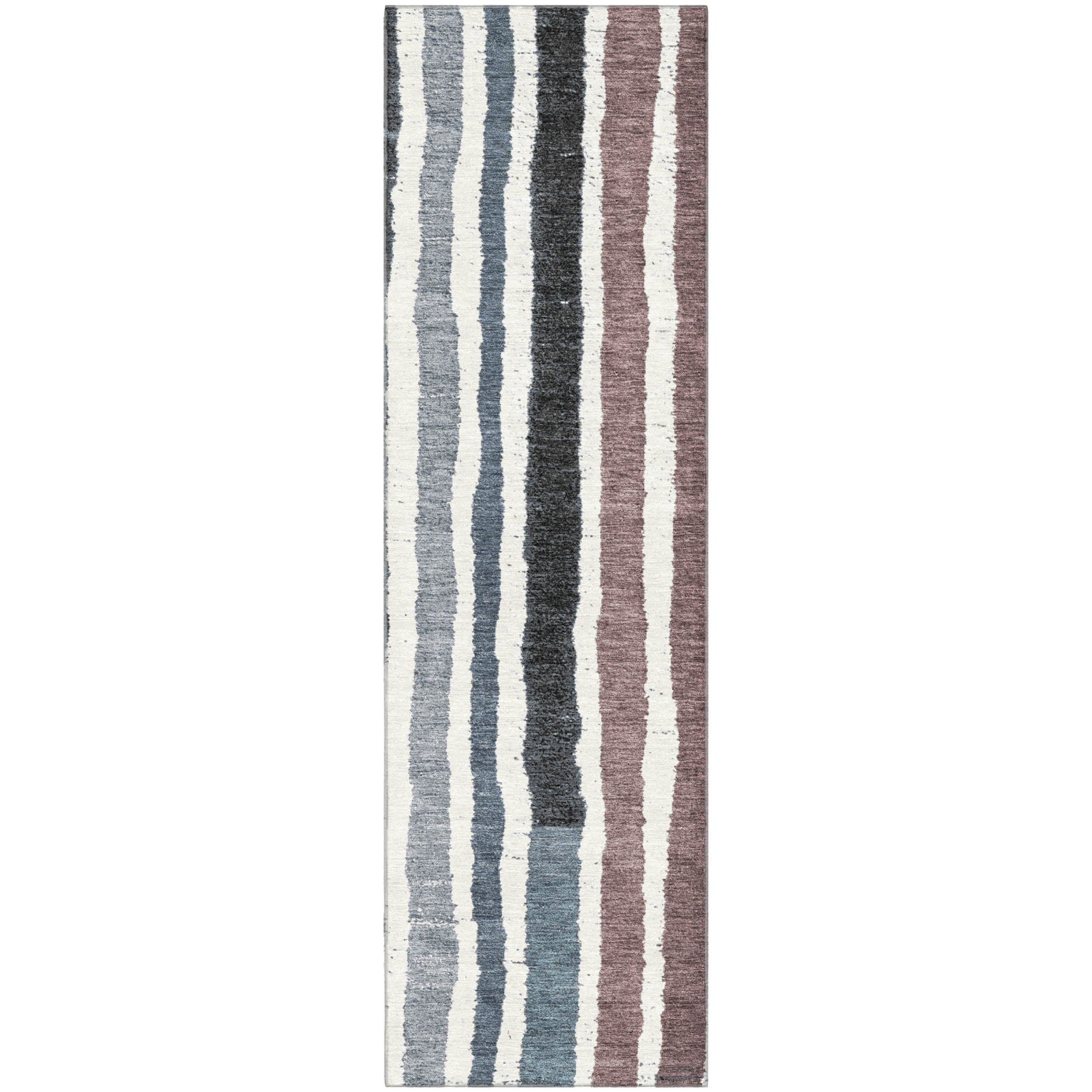 Kotor Machine Washable Transitional Denim Blue Rug 2'3" x 7'6" #shape_Runner