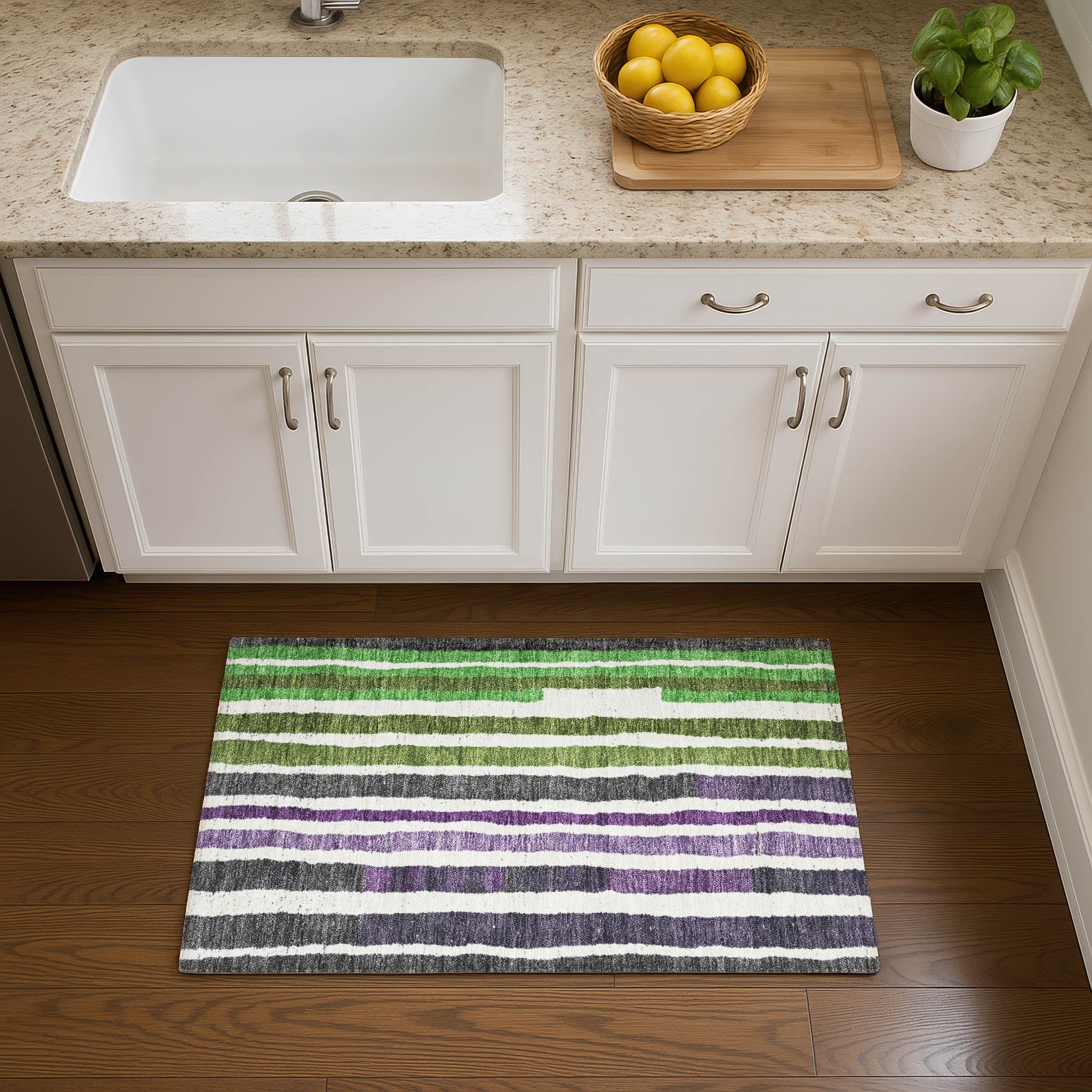 Kotor Machine Washable Transitional Gray Rug 1'8" x 2'6" #shape_Rectangle