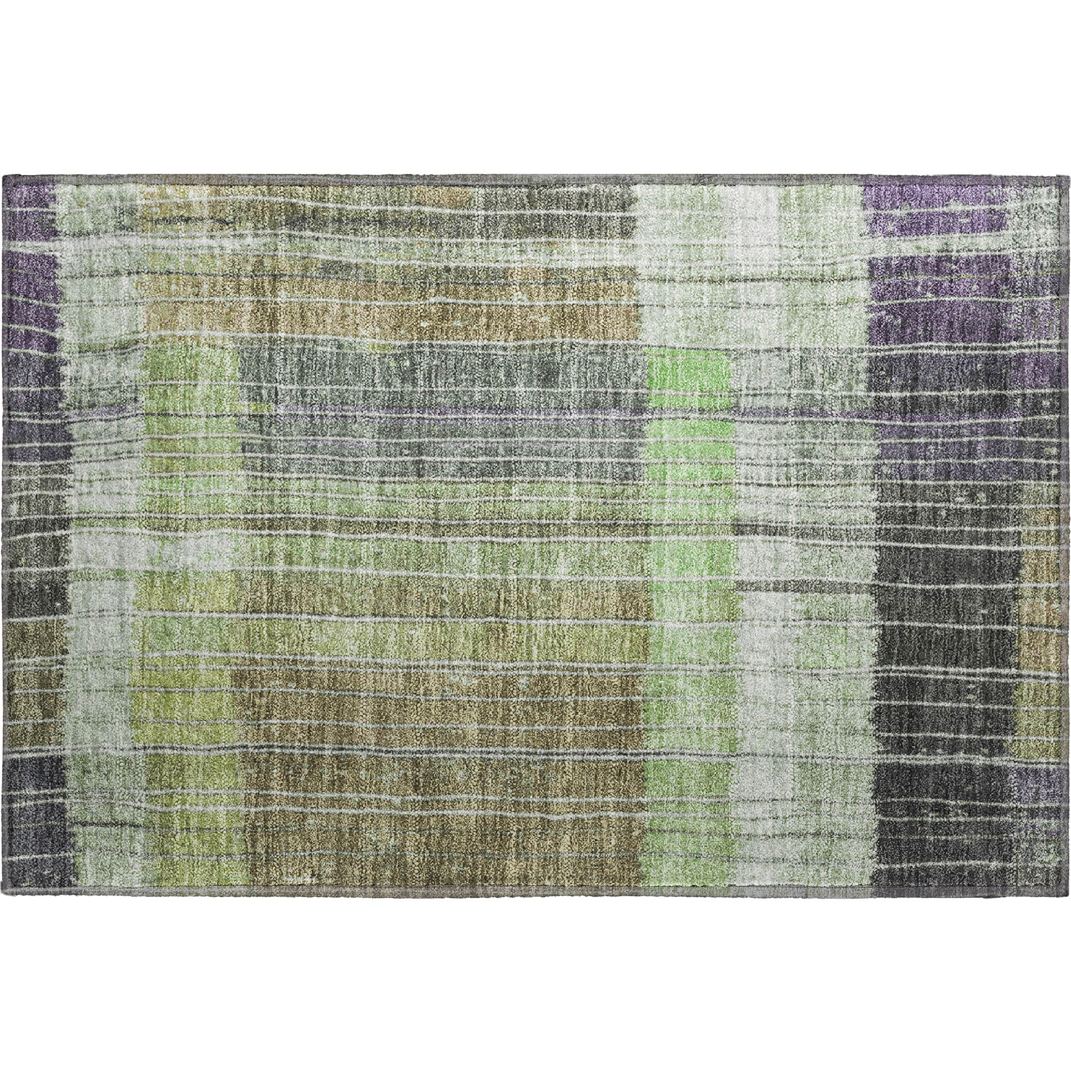 Kotor Machine Washable Transitional Aloe Green Rug 1'8" x 2'6" #shape_Rectangle