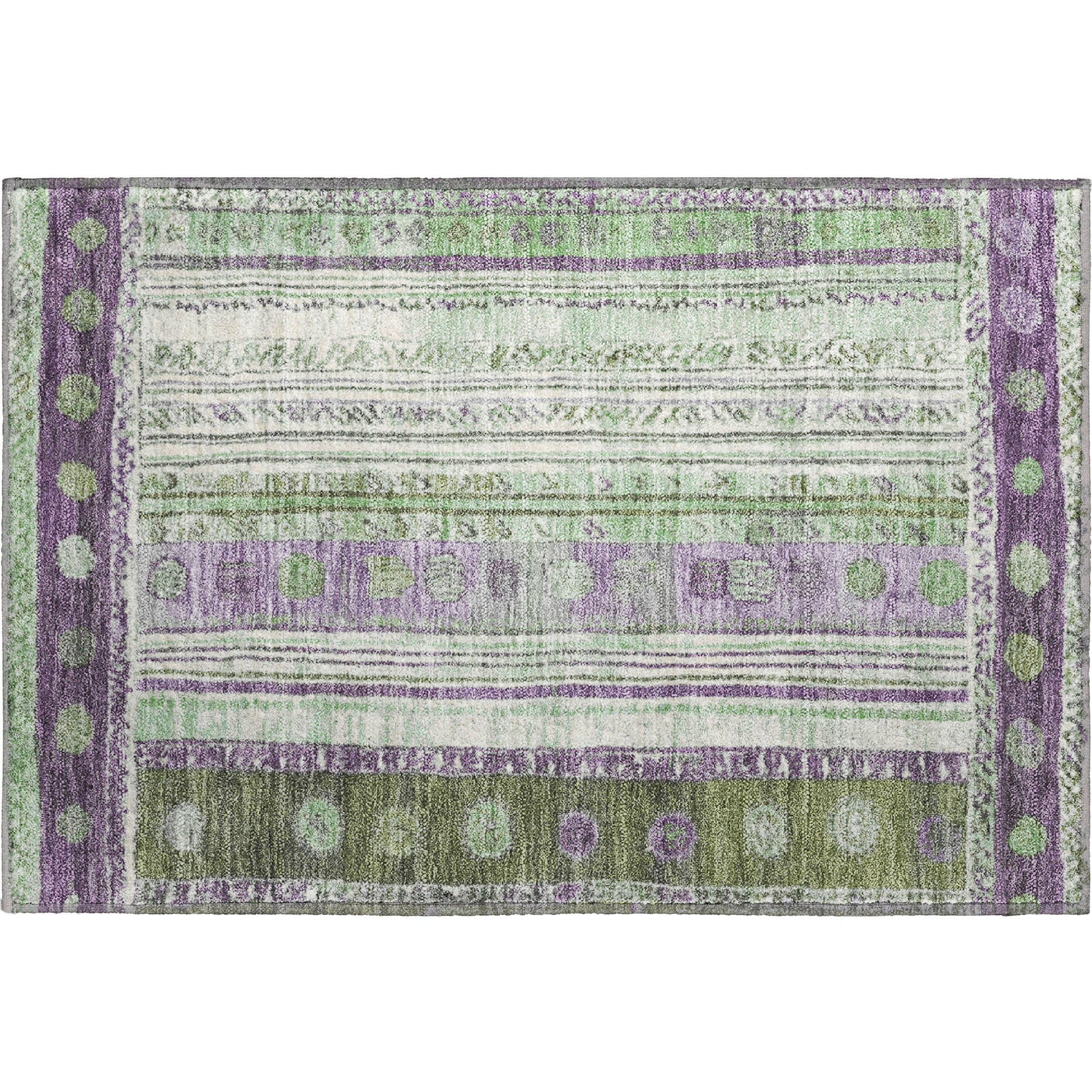 Baku Machine Washable Transitional Purple Rug 1'8" x 2'6" #shape_Rectangle