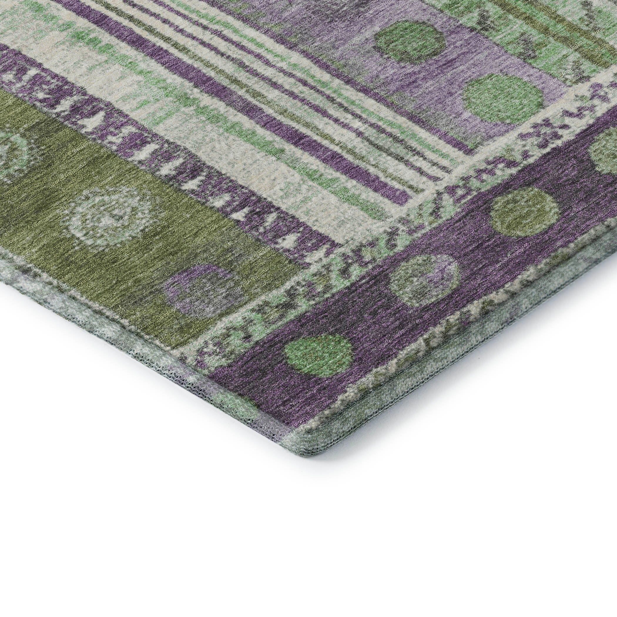 Baku Machine Washable Transitional Purple Rug 1'8" x 2'6" #shape_Rectangle